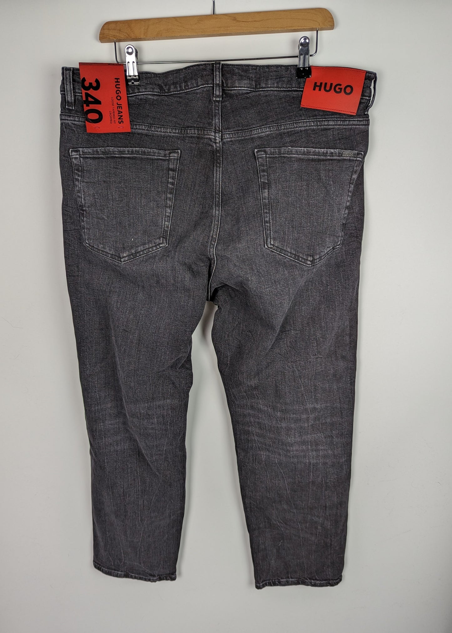 HUGO Mens 340 Jeans - Charcoal Black