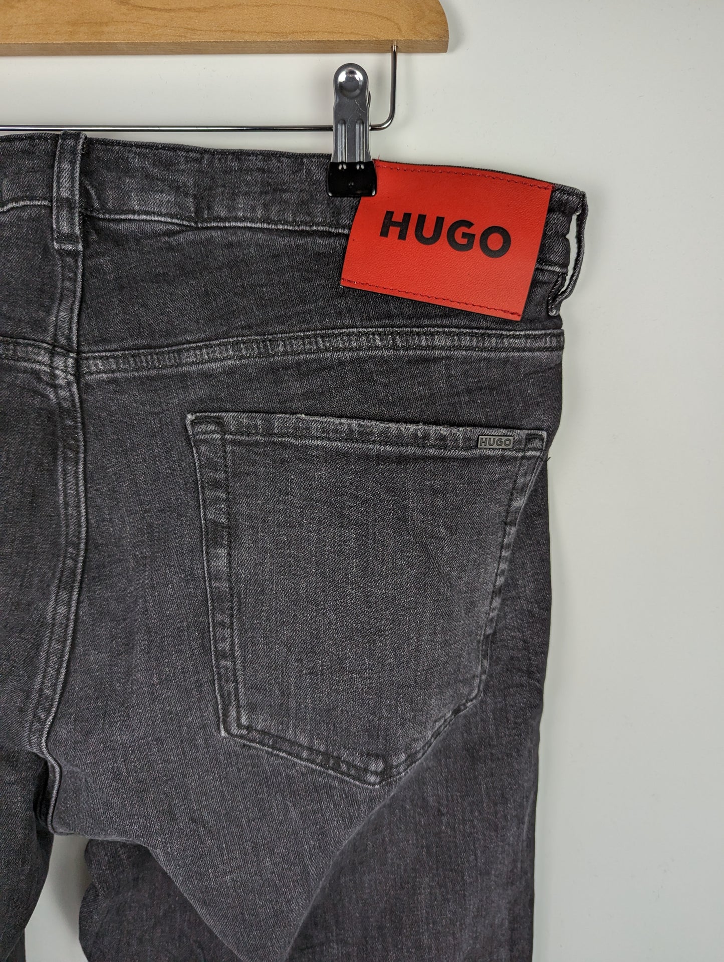 HUGO Mens 340 Jeans - Charcoal Black