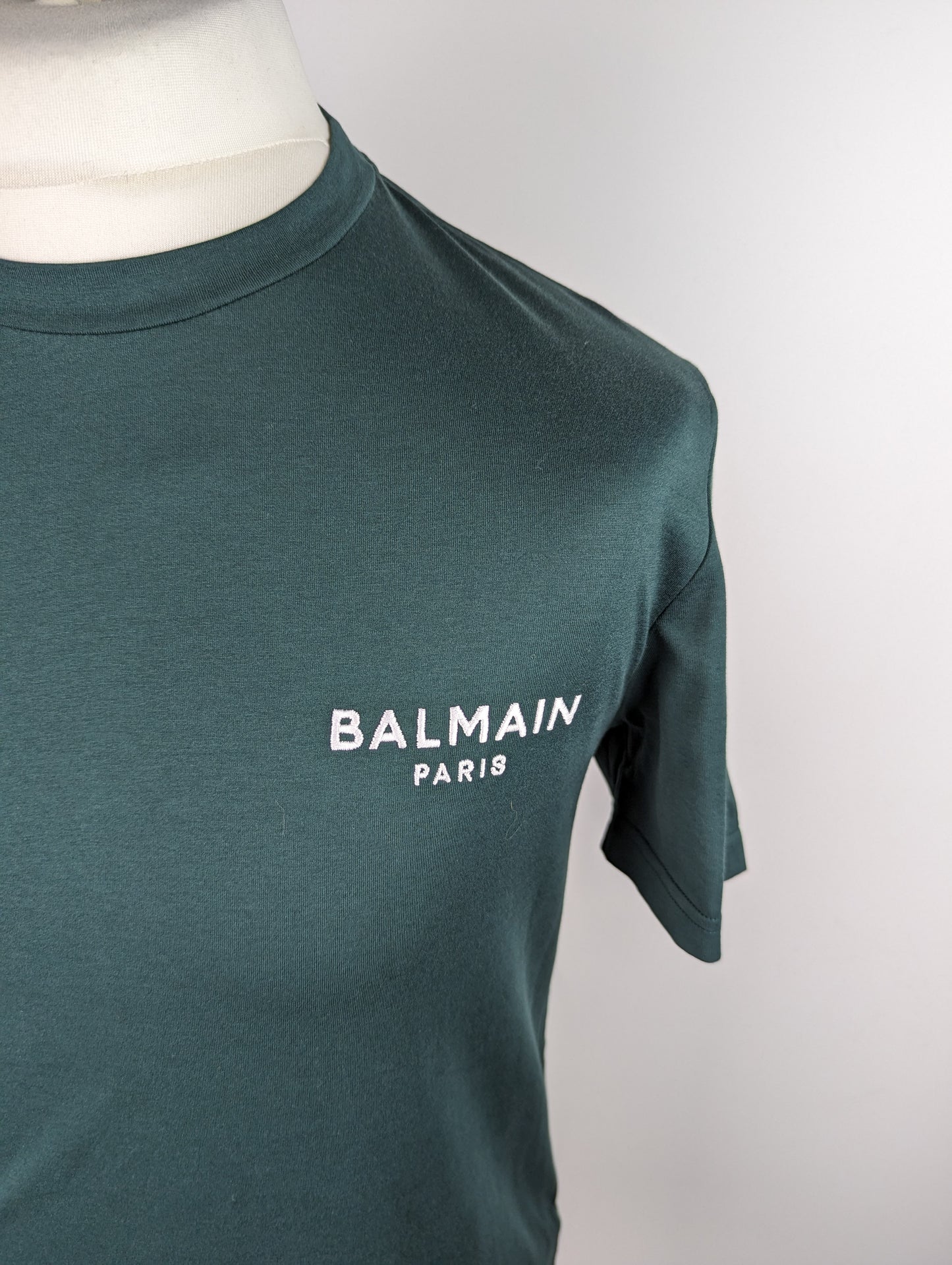 BALMAIN Chest Logo T Shirt - Deep Green