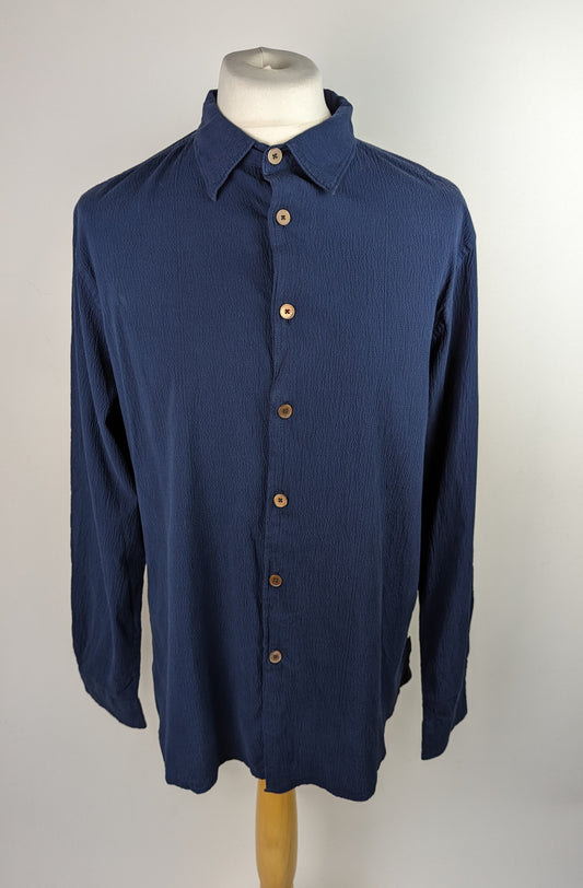 PS PAUL SMITH Mens Button Down Twill Shirt - Blue