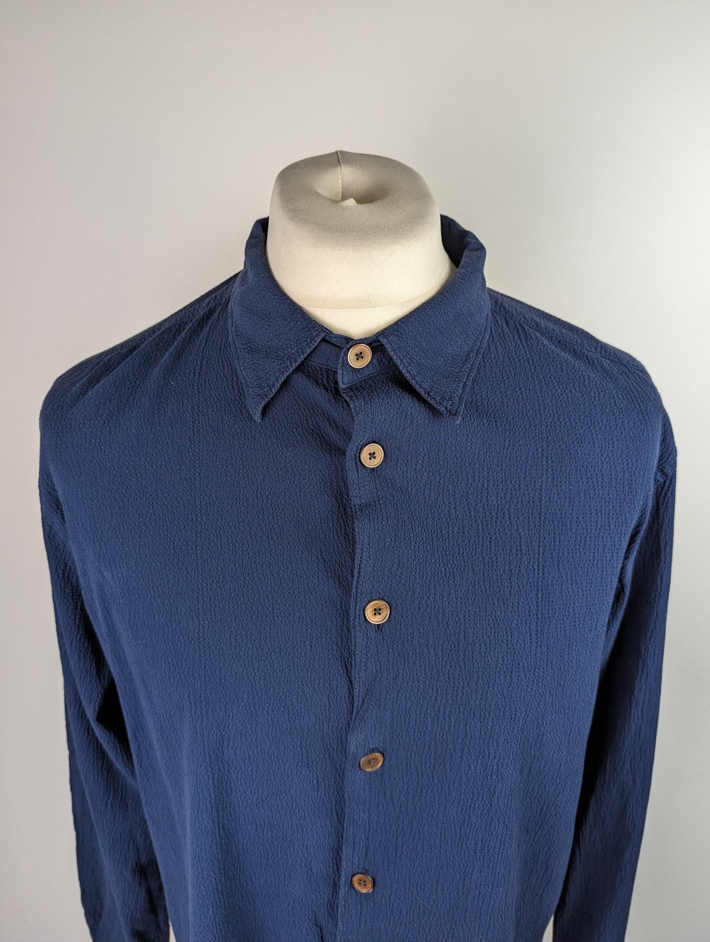 PS PAUL SMITH Mens Button Down Twill Shirt - Blue