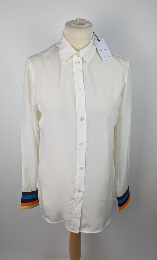 Paul Smith Womens Stripe Cuff Shirt - White