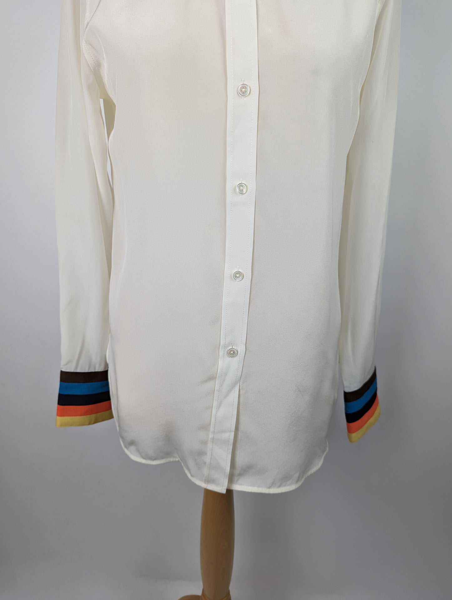 Paul Smith Womens Stripe Cuff Shirt - White