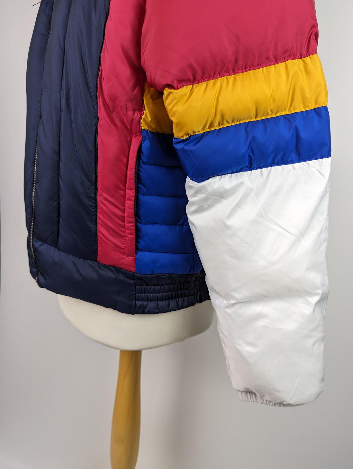 TOMMY JEANS Womens Colourblock Puffa Jacket - Multi