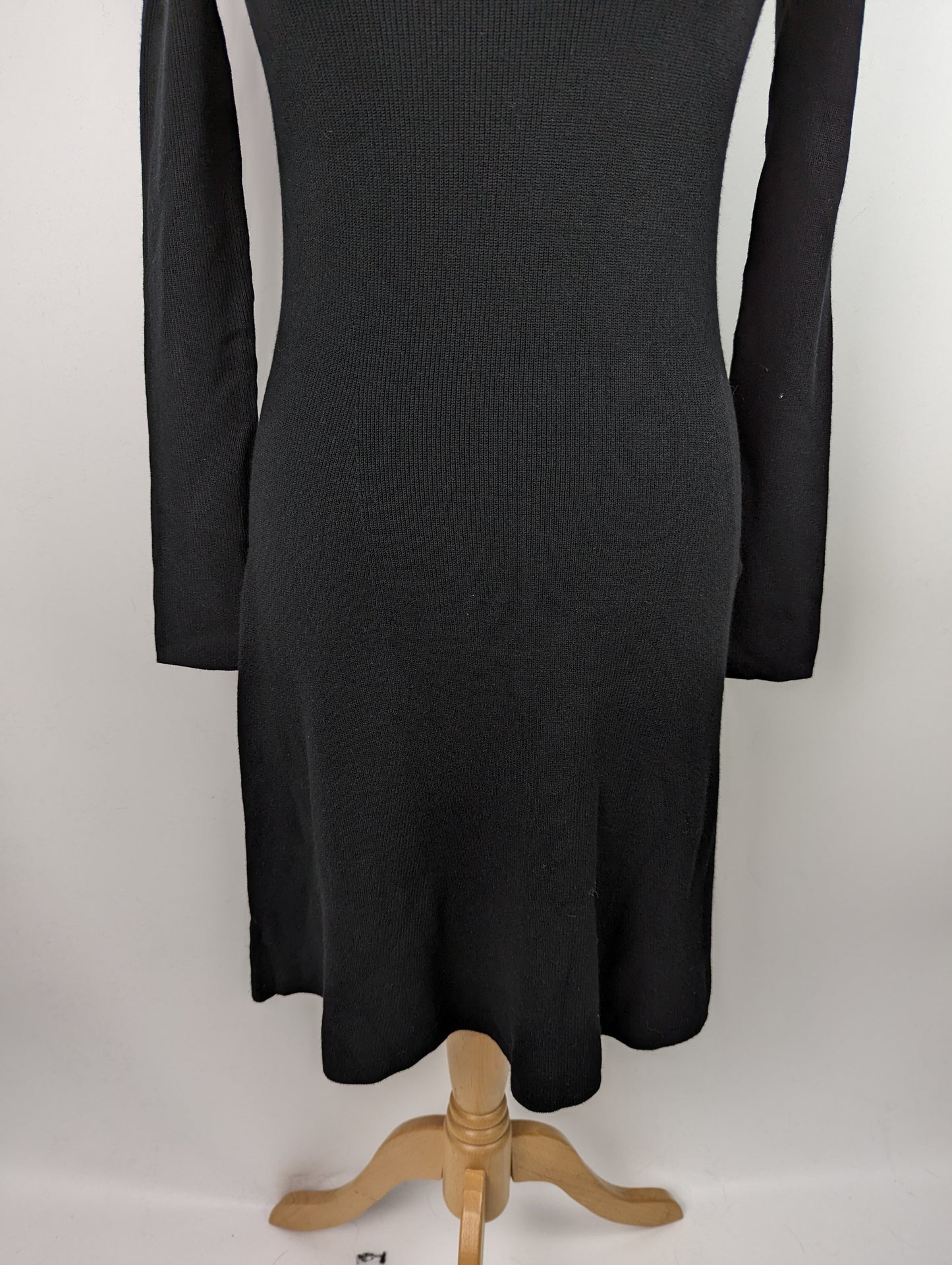 FOREVER NEW Womens Nicole Puff-Sleeve Knit Dress - Black