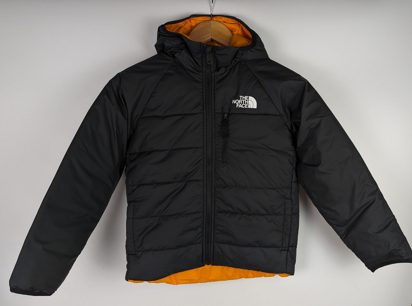 THE NORTH FACE Boys Reversible Perrito Jacket - Black / Cone Orange