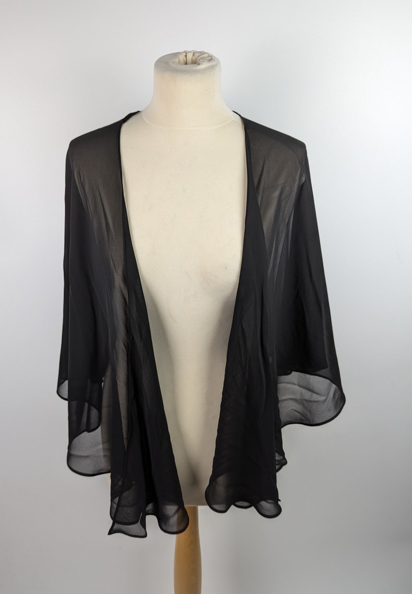 ADRIANNA PAPELL Womens Chiffon Coverup - Black