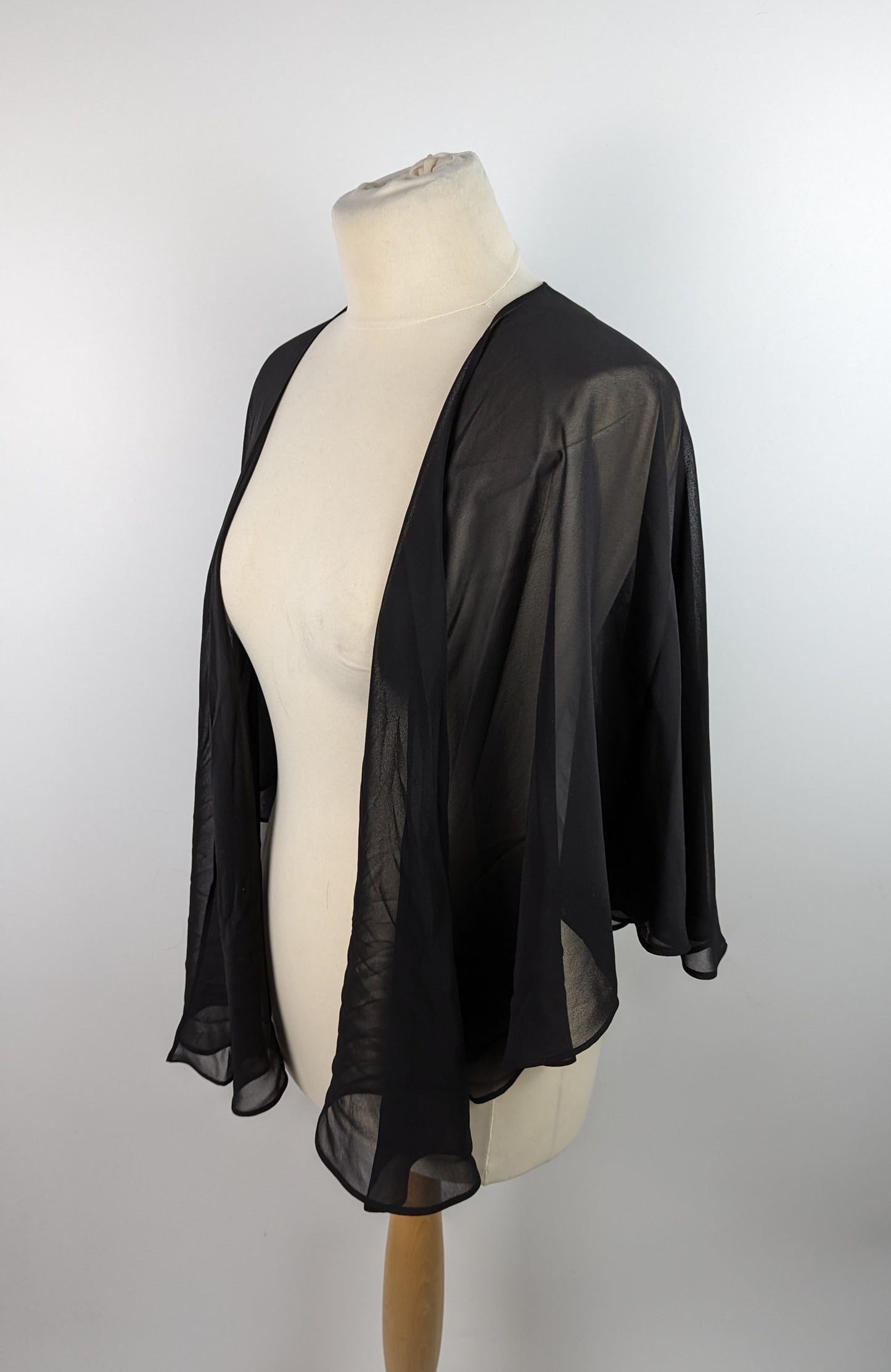 ADRIANNA PAPELL Womens Chiffon Coverup - Black