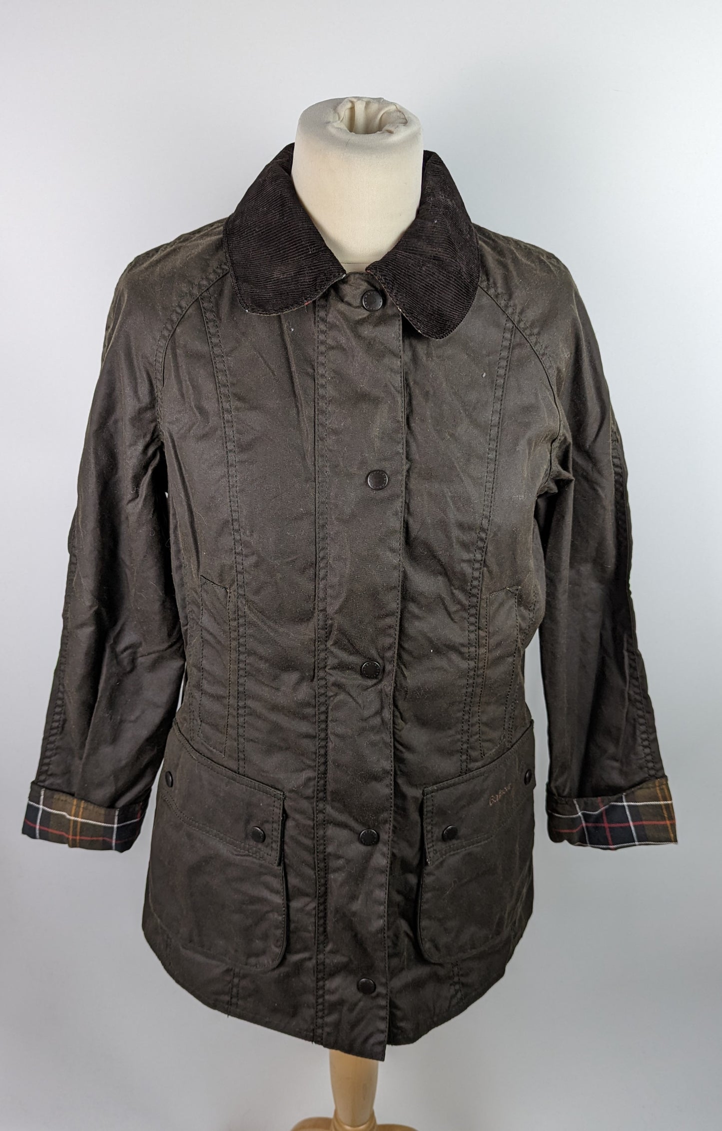 BARBOUR Womens Beadnell® Wax Jacket - Rustic (Dark Brown)