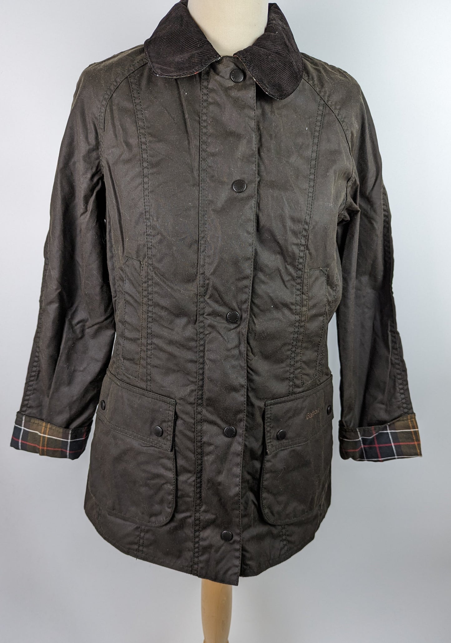 BARBOUR Womens Beadnell® Wax Jacket - Rustic (Dark Brown)