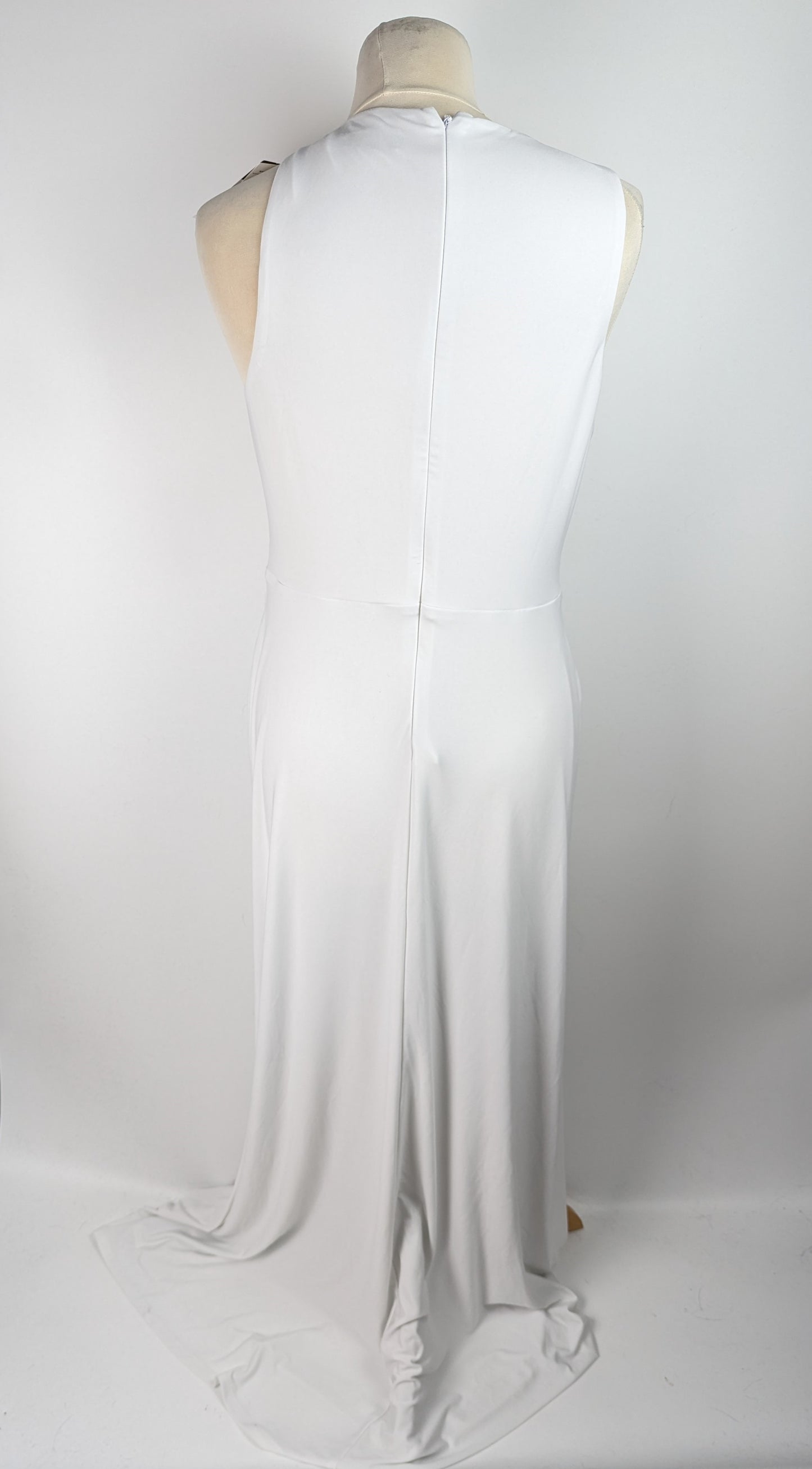 LAUREN BY RALPH LAUREN Stretch Jersey Surplice Gown - White