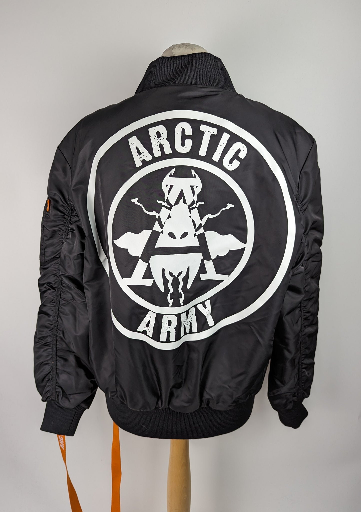 ARCTIC ARMY Mens Logo Bomber Jacket - Black