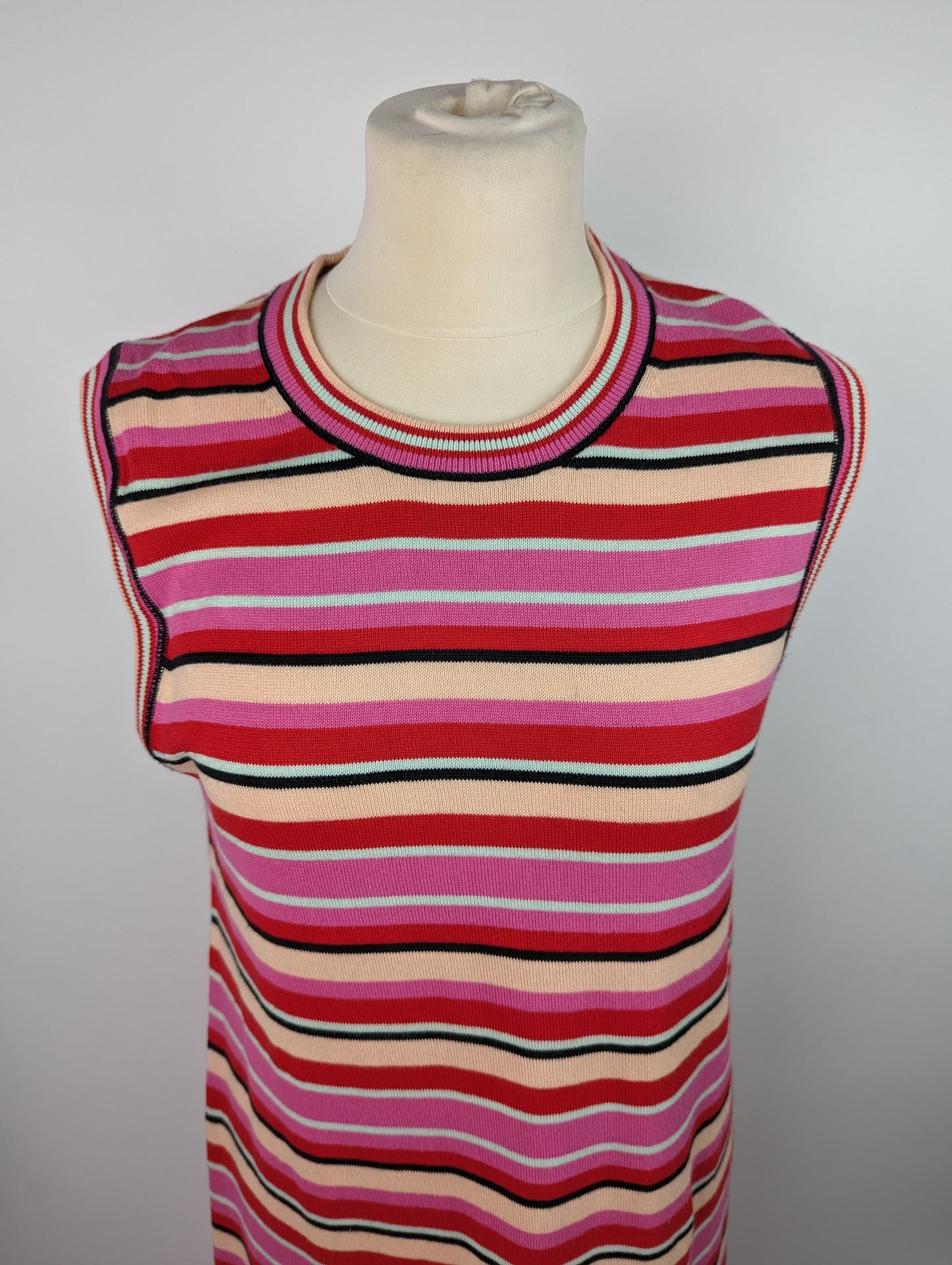 PS PAUL SMITH Womens Stripe Jersey Dress - Pink / Multi