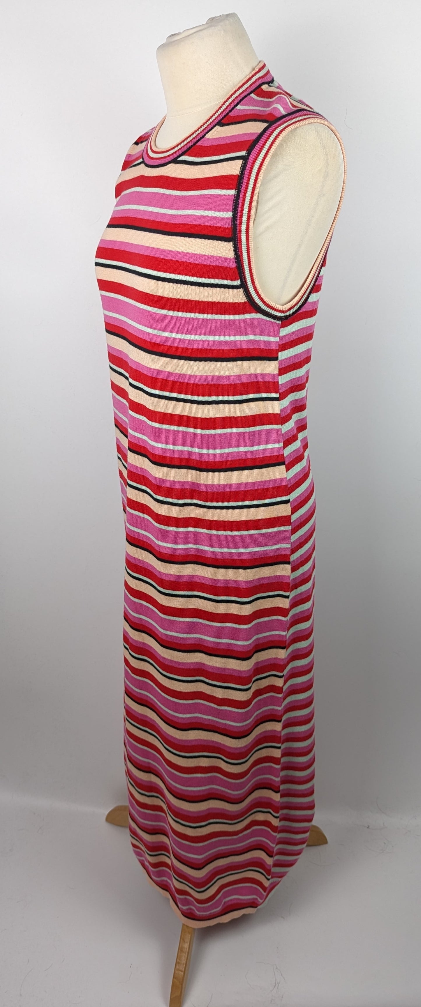 PS PAUL SMITH Womens Stripe Jersey Dress - Pink / Multi