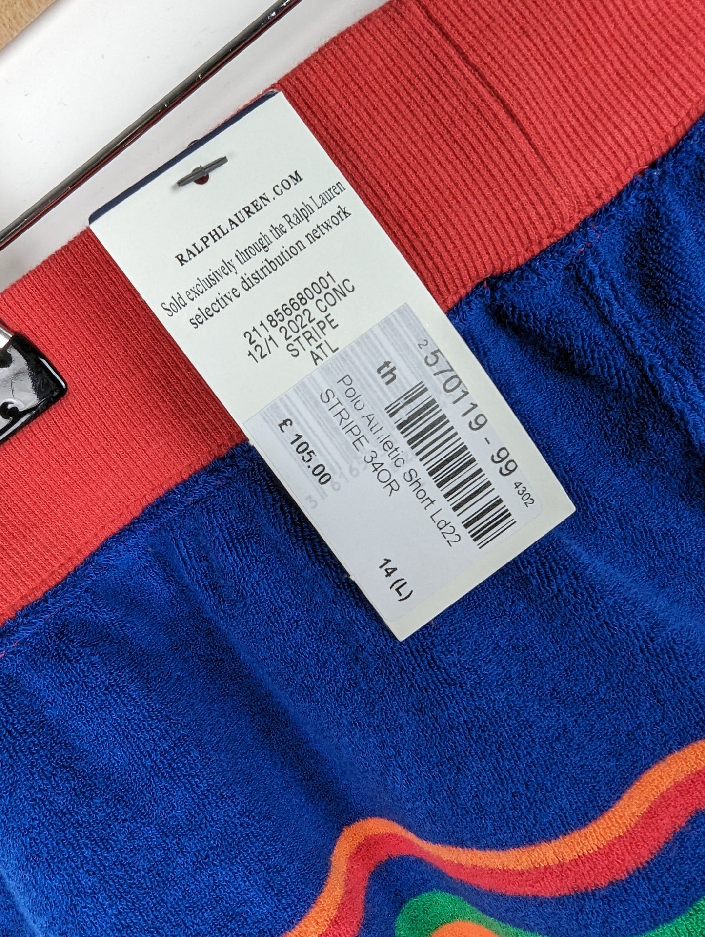 POLO RALPH LAUREN Womens Athletic Shorts - Multicoloured Striped