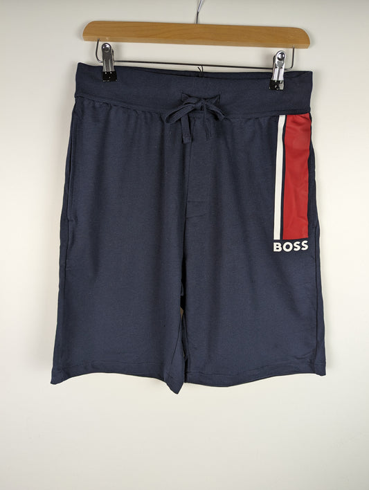 BOSS Mens Authentic Shorts - Navy Blue / Red