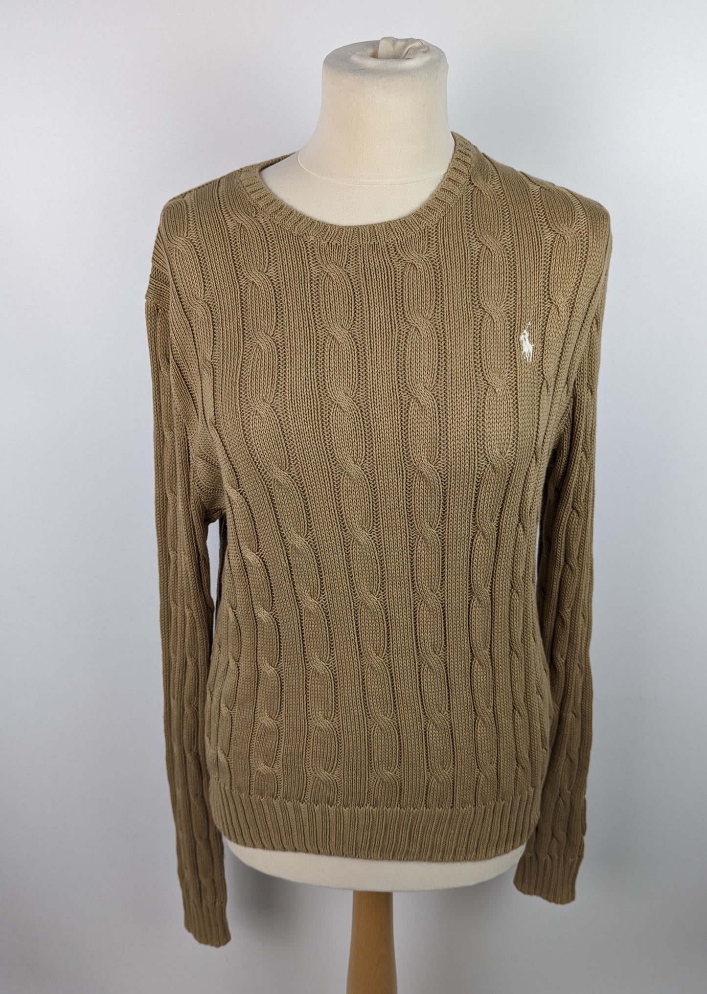 POLO RALPH LAUREN Womens Julianna Crew Neck Sweater - Beige