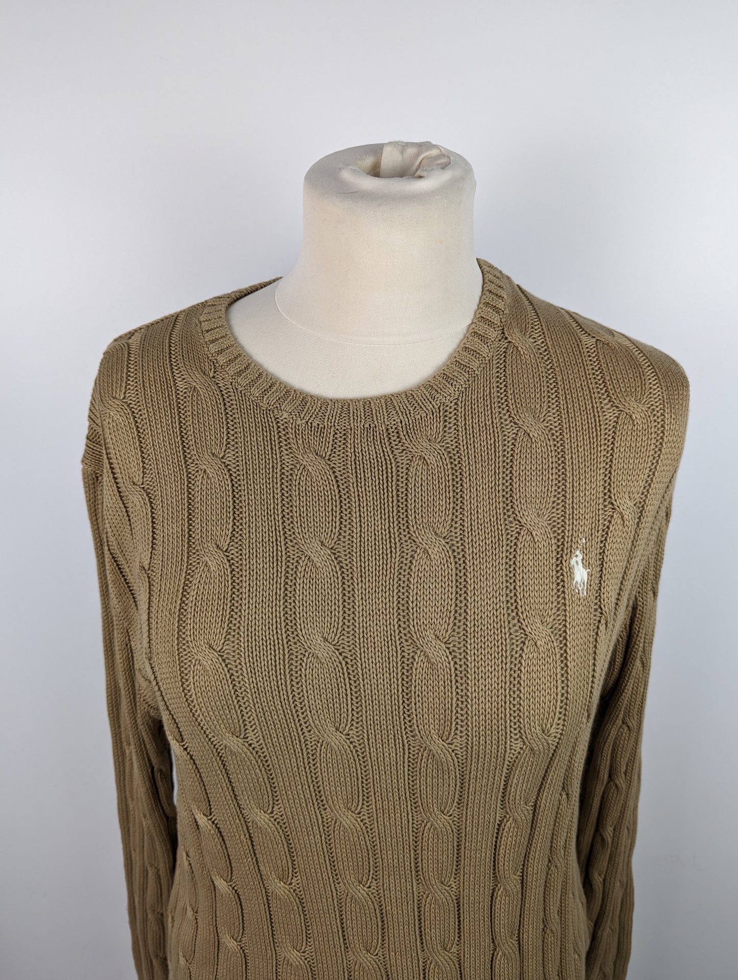 POLO RALPH LAUREN Womens Julianna Crew Neck Sweater - Beige