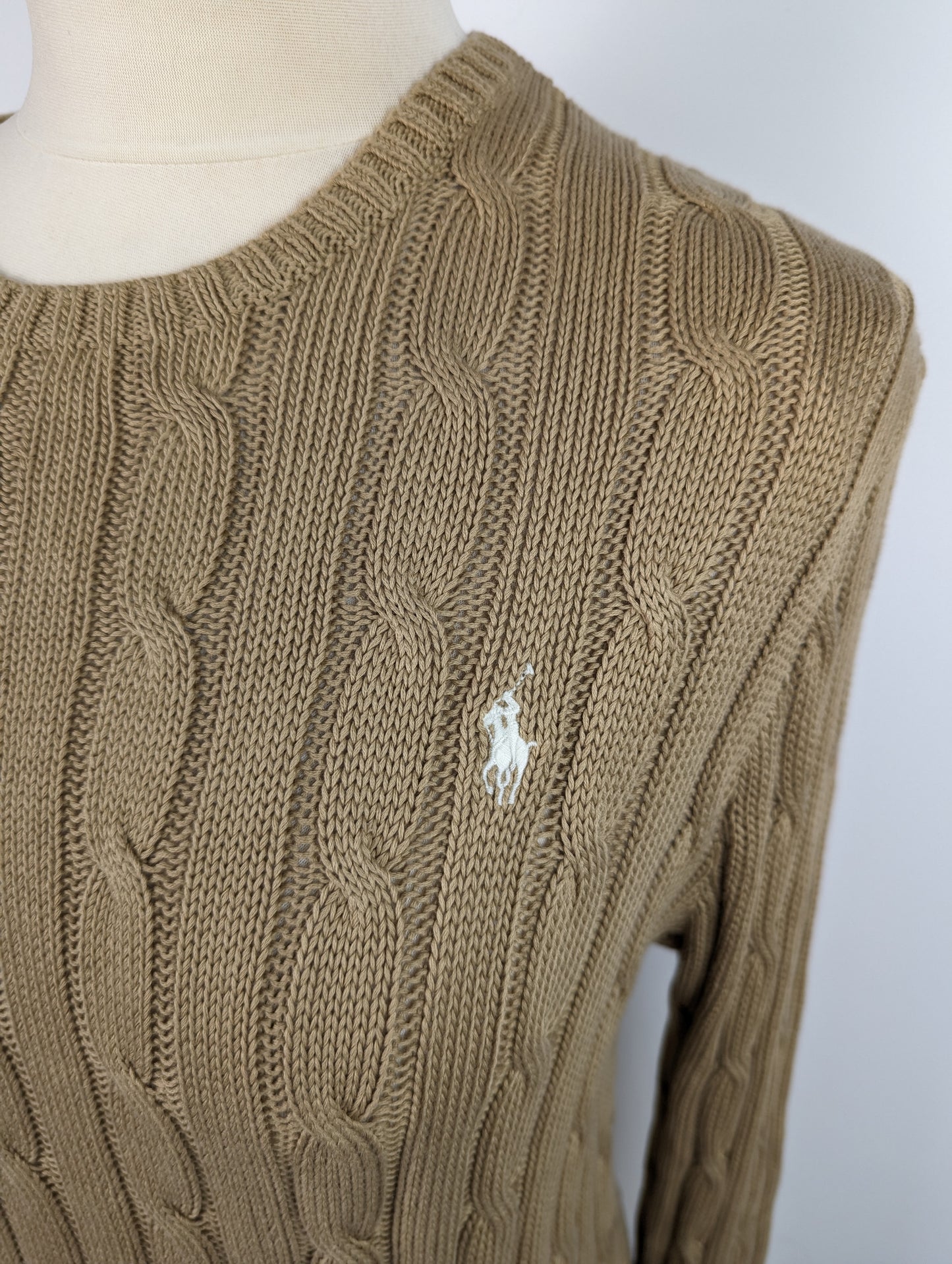 POLO RALPH LAUREN Womens Julianna Crew Neck Sweater - Beige