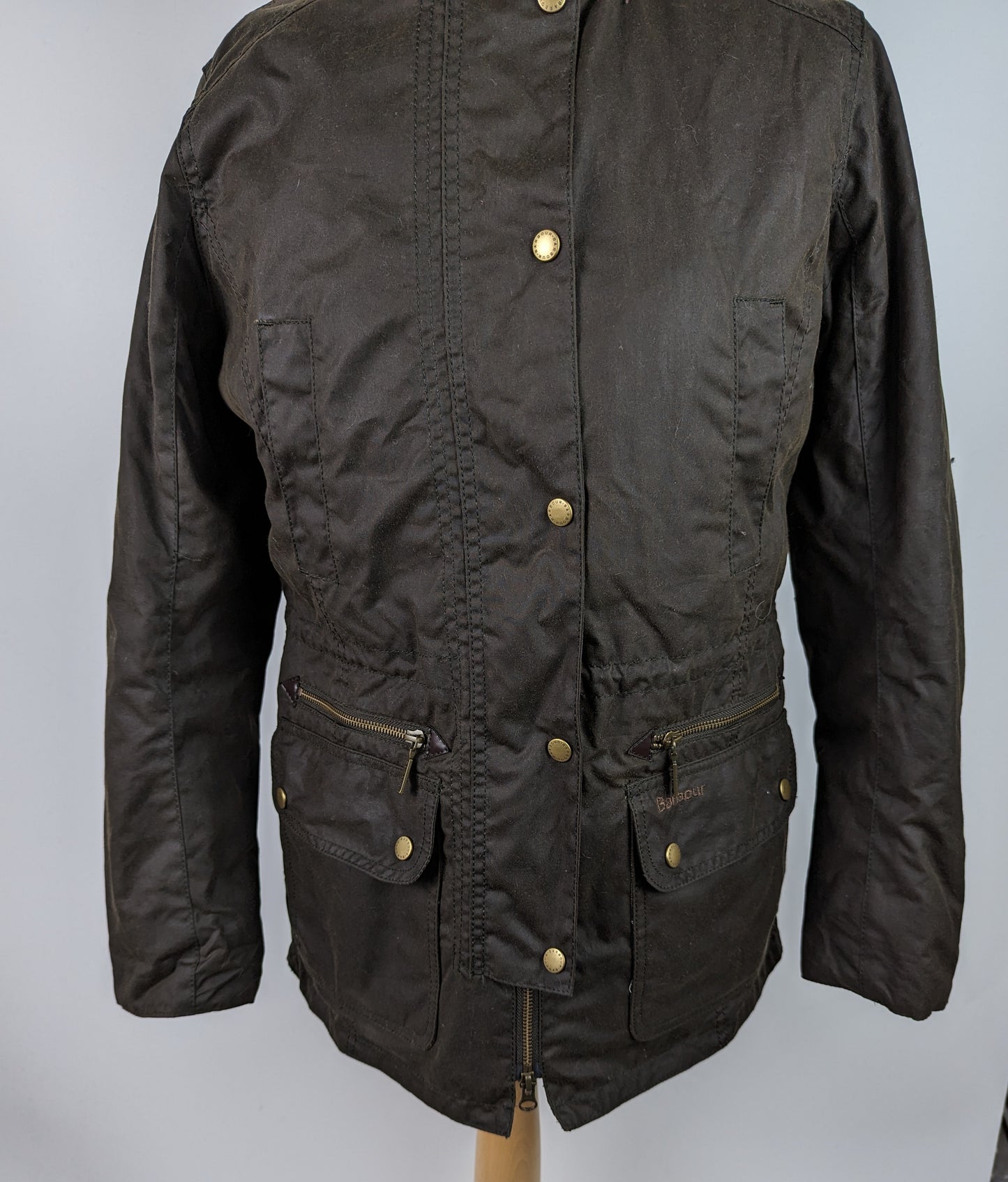 BARBOUR Womens Kelsall Wax Jacket - Olive Brown