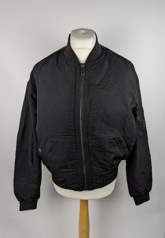 CALVIN KLEIN Sateen Hero Bomber Jacket - Black