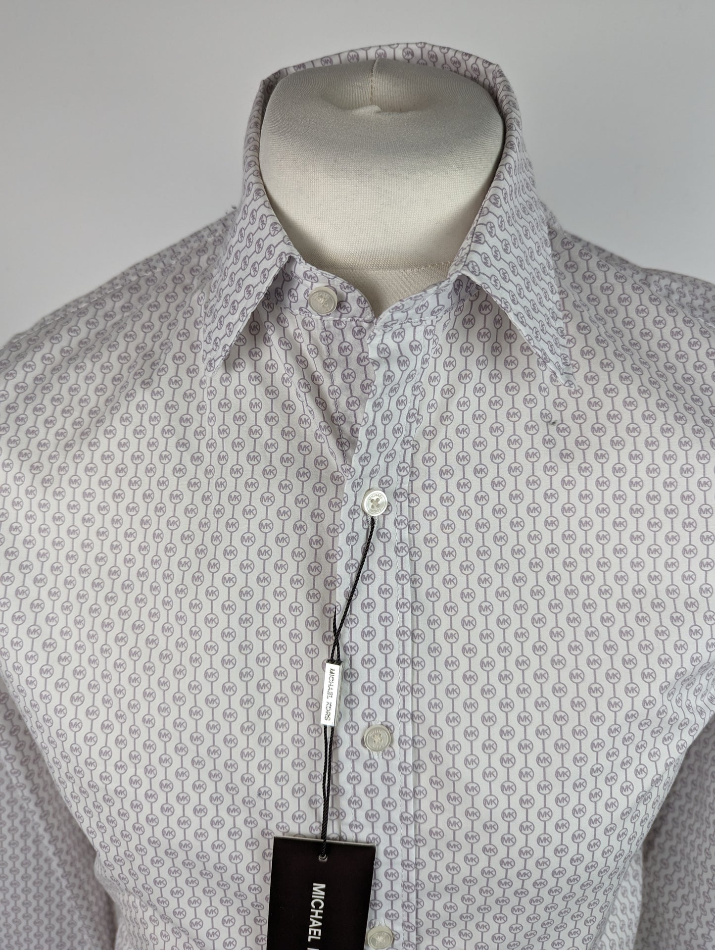 MICHAEL KORS Mens Charm Stripe Shirt - Lilac