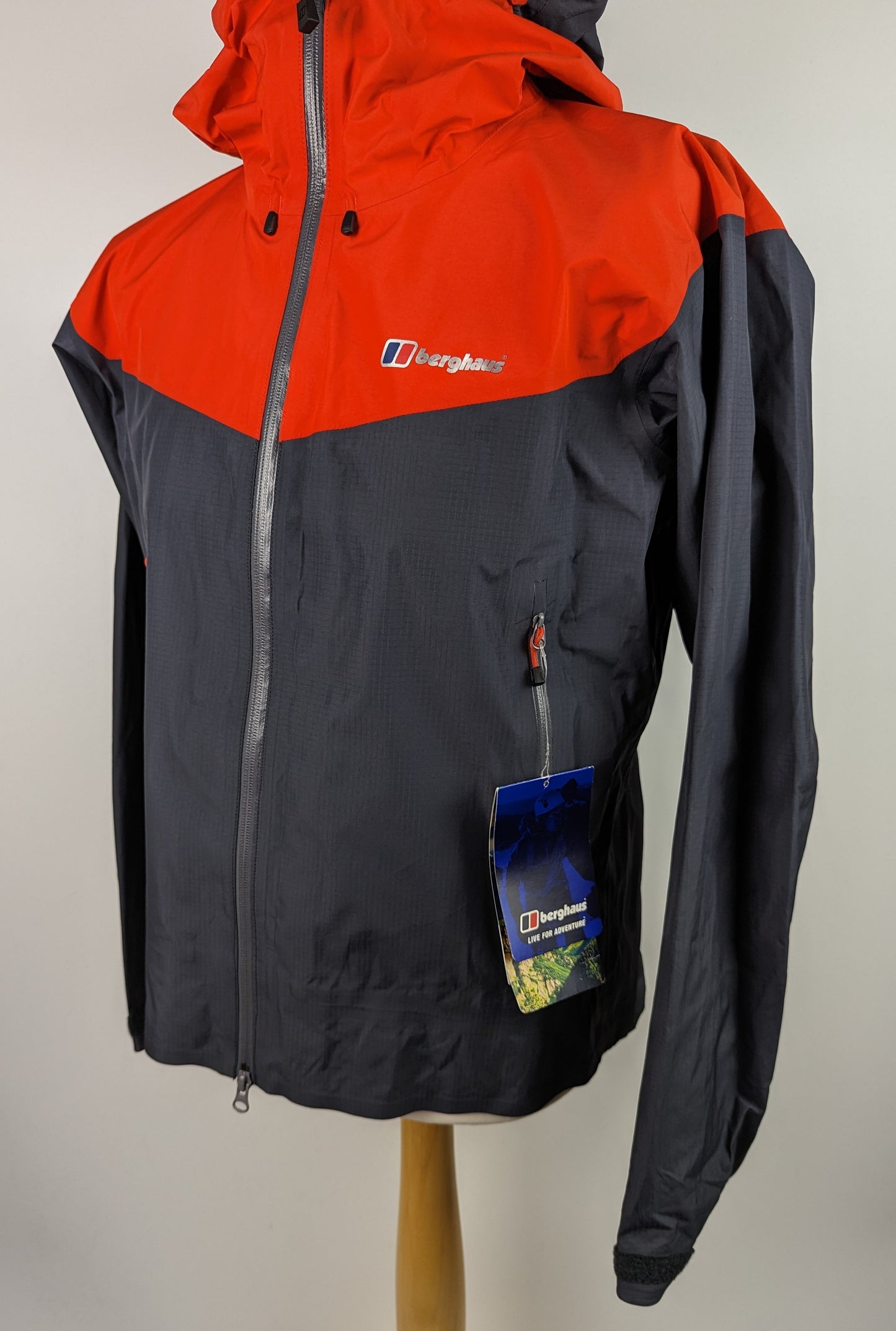 BERGHAUS Mens Velum III Shell Jacket - Red / Grey