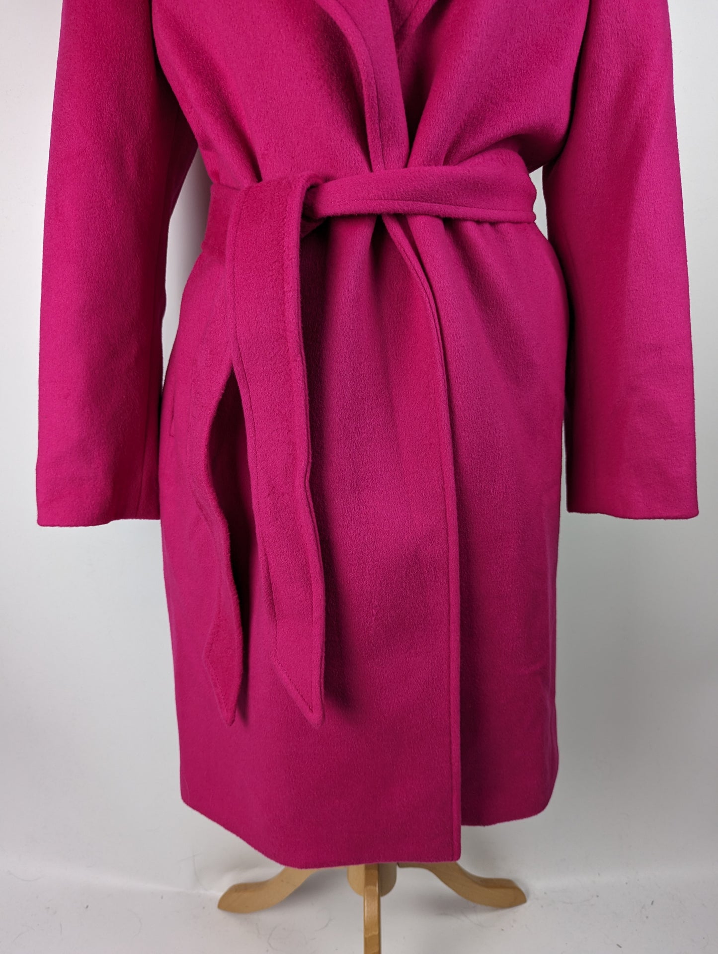 TOMMY HILFIGER Womens Belted Double Breasted Coat - Eccentric Magenta Pink