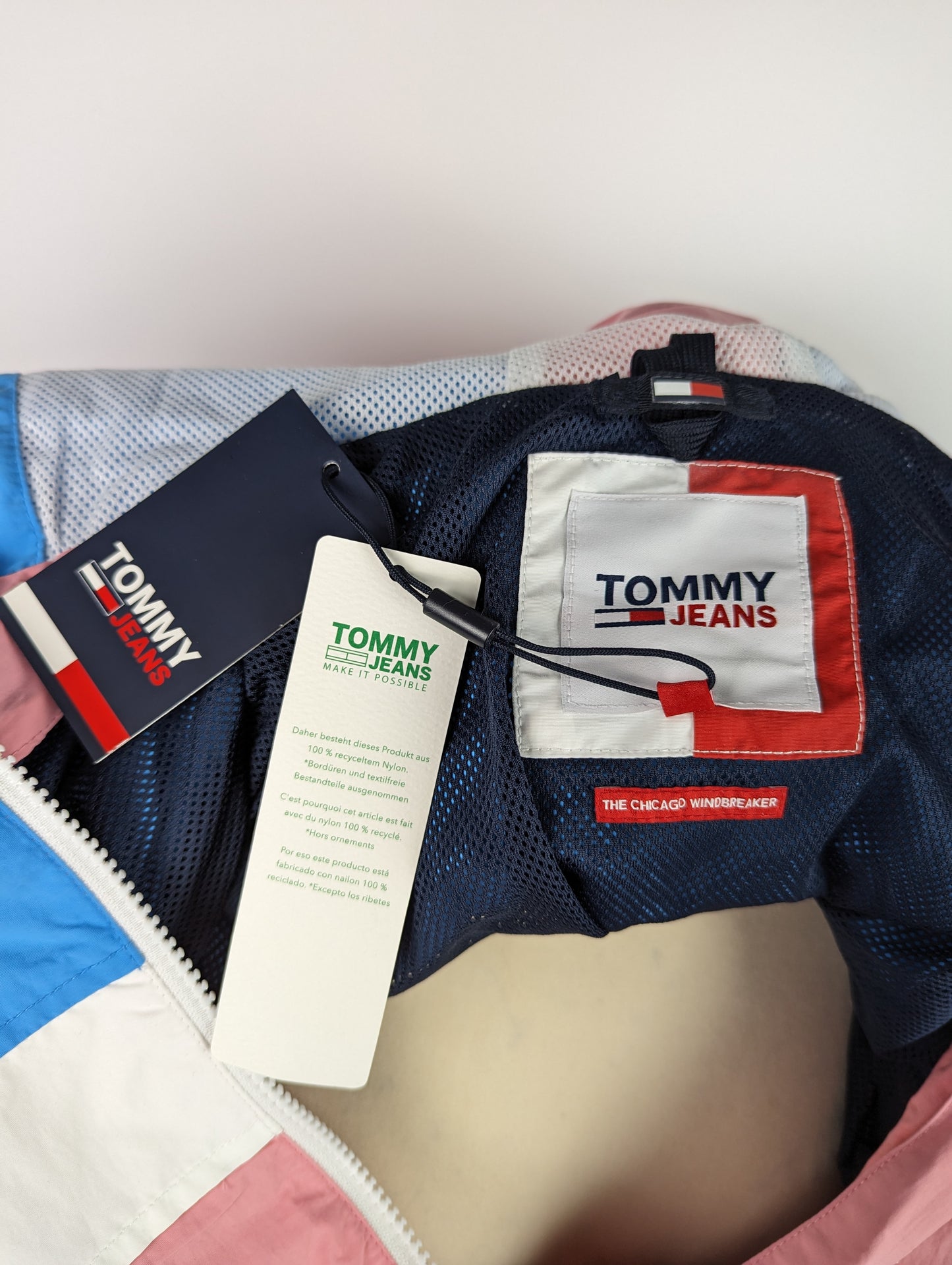 Tommy Jeans Chicago Color Block Jacket - Blue / Pink