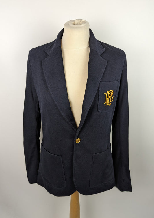 POLO RALPH LAUREN Womens Jacquard Blazer - Navy Blue