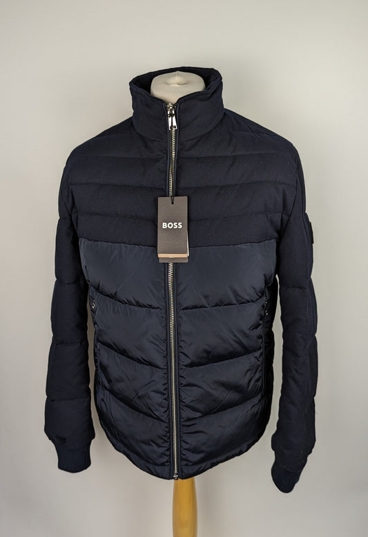 BOSS Mens Cato Puffer Jacket Coat - Dark Blue