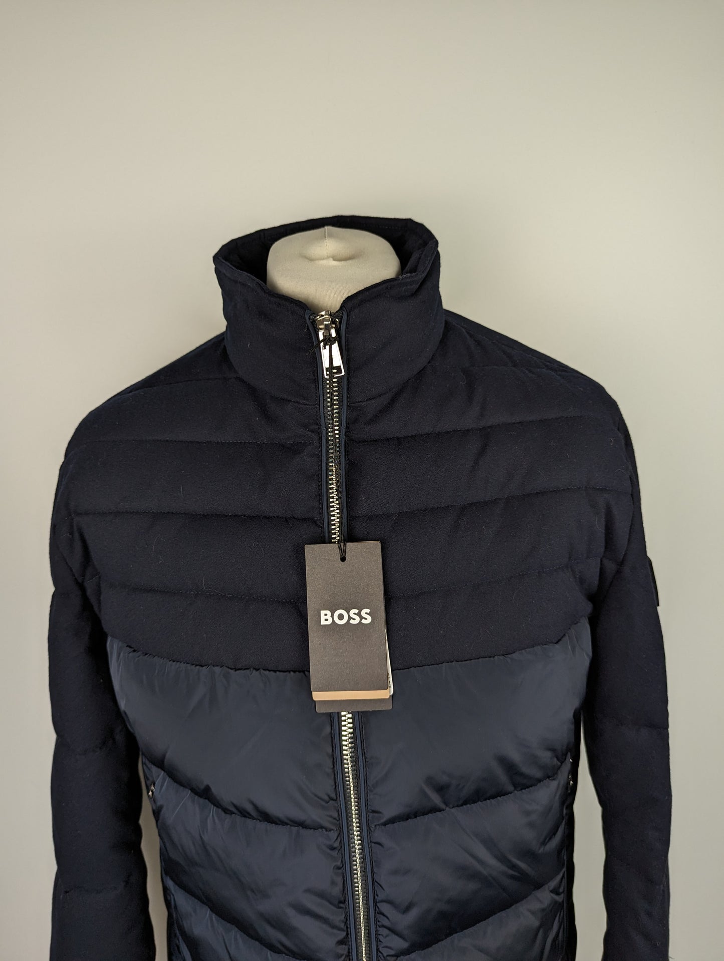 BOSS Mens Cato Puffer Jacket Coat - Dark Blue