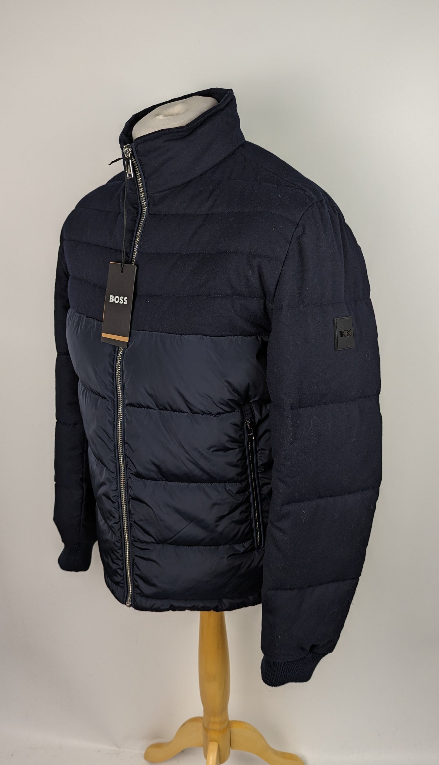 BOSS Mens Cato Puffer Jacket Coat - Dark Blue