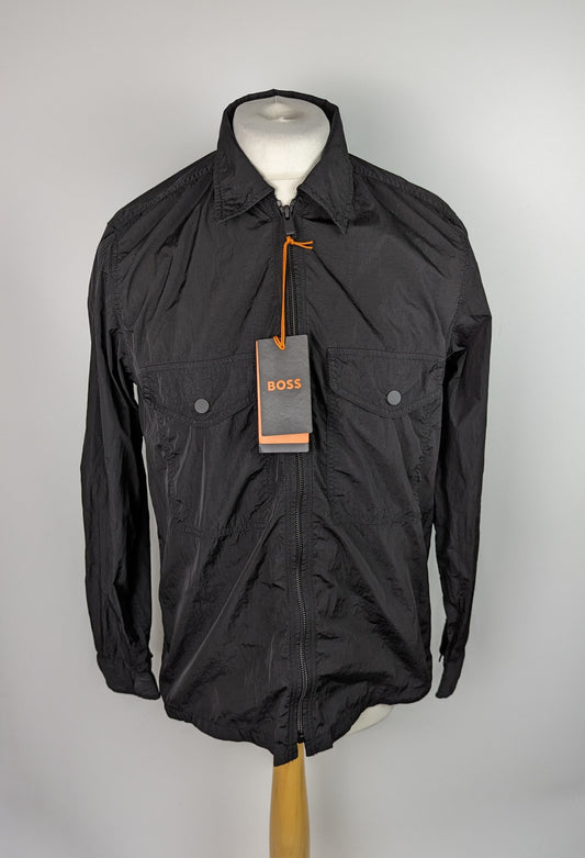 BOSS Mens Lovel Zip Overshirt Jacket - Black