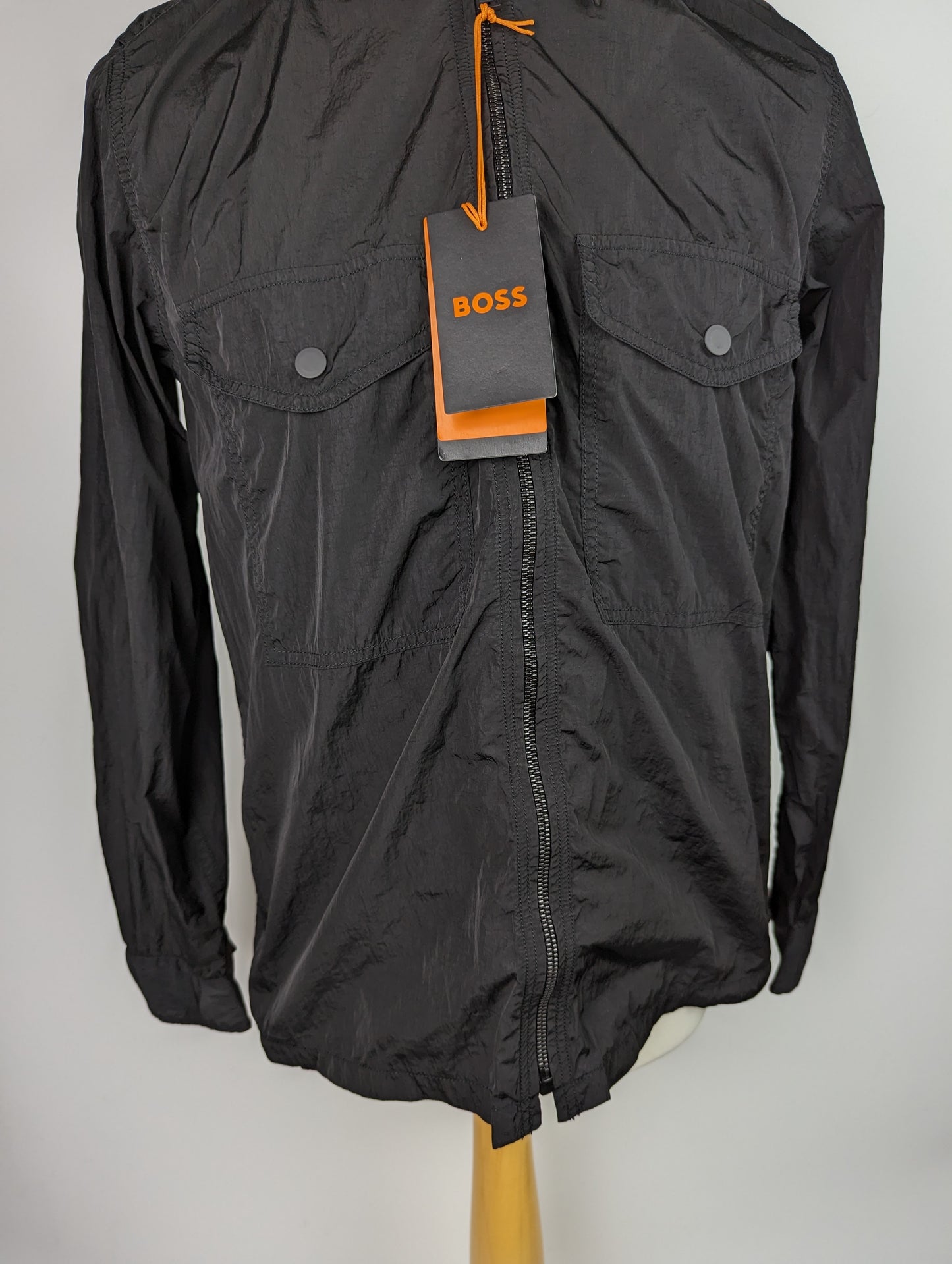 BOSS Mens Lovel Zip Overshirt Jacket - Black