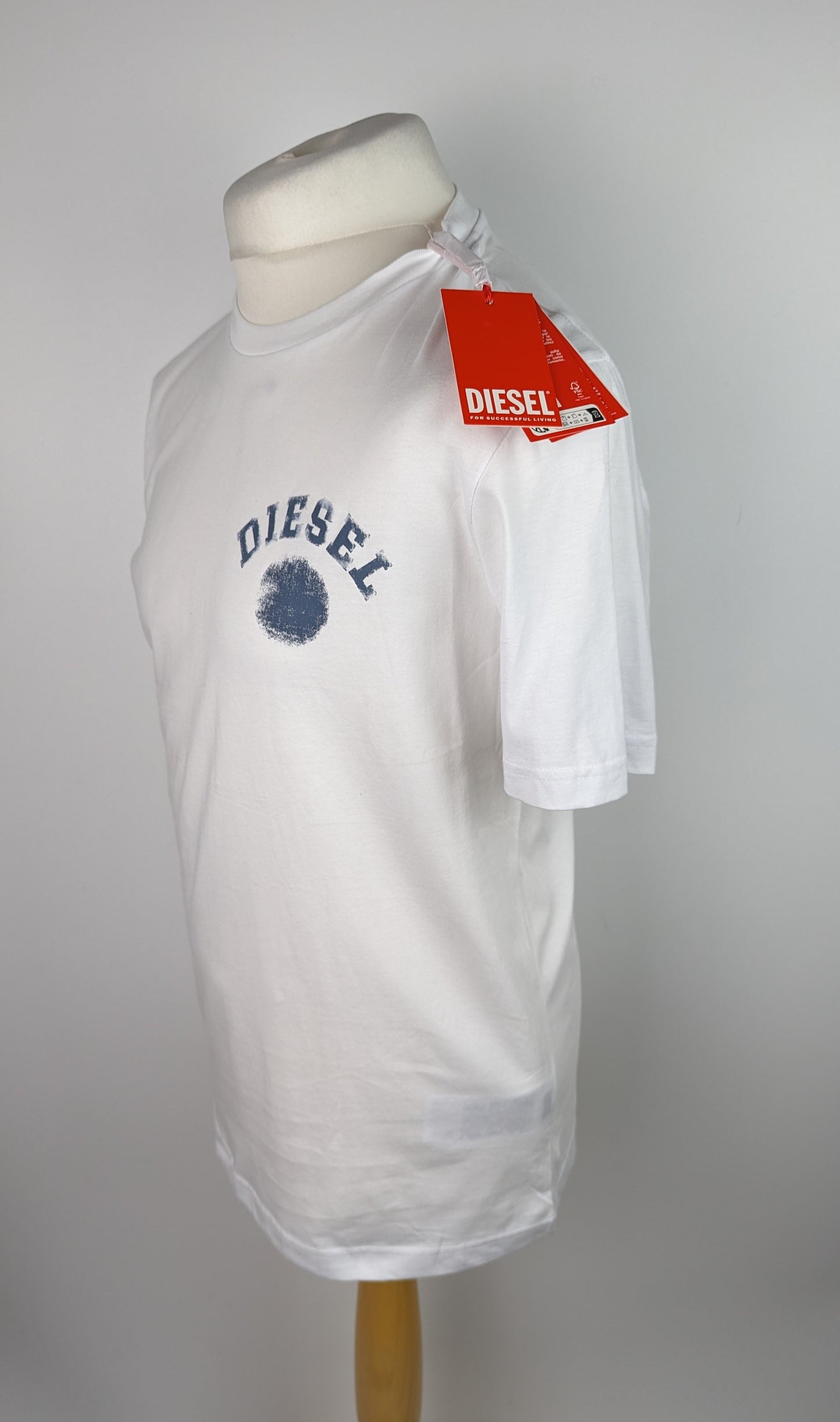 DIESEL Men's Circle Back Print T-Shirt - White