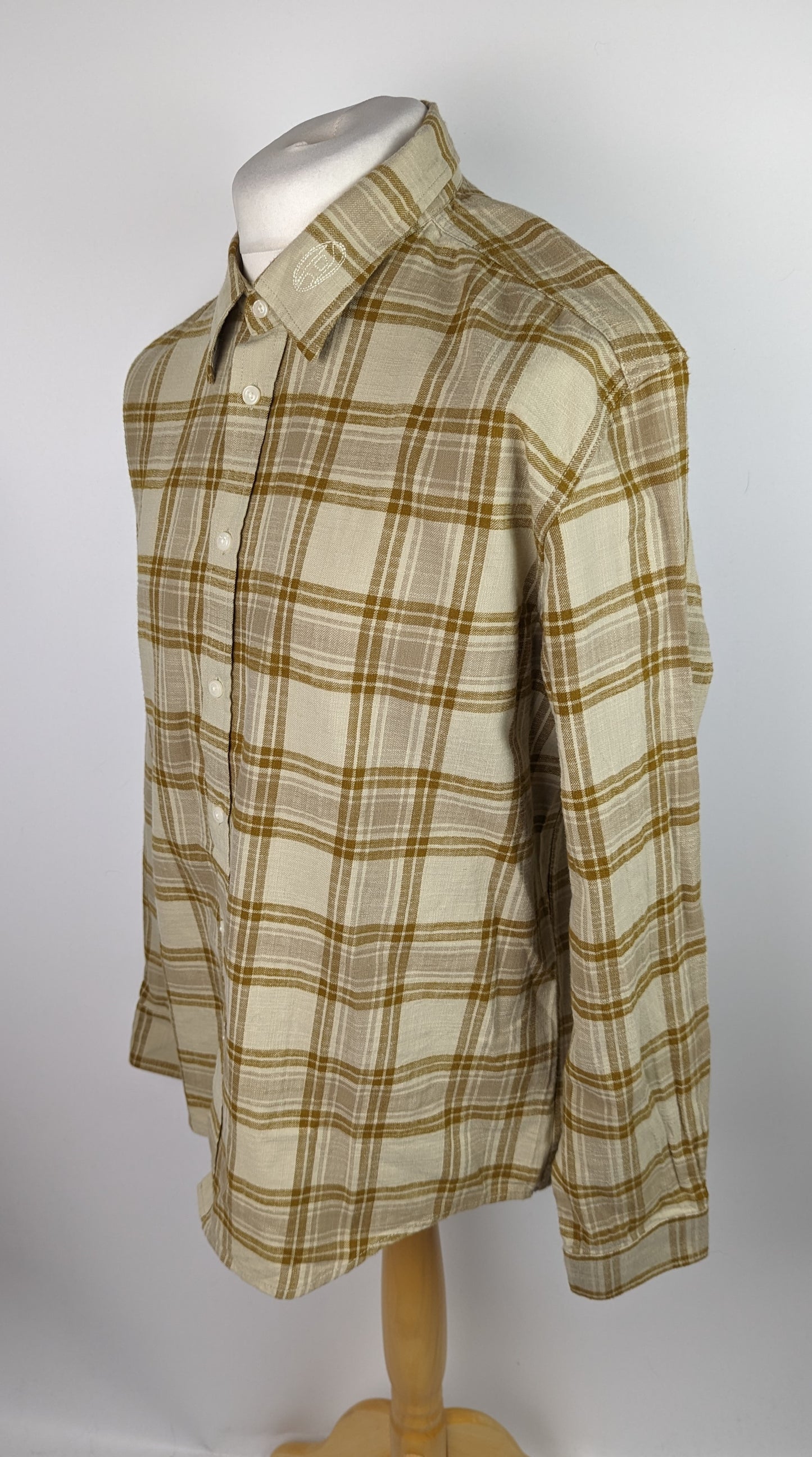 DIESEL Men's Check Flannel Shirt - Beige