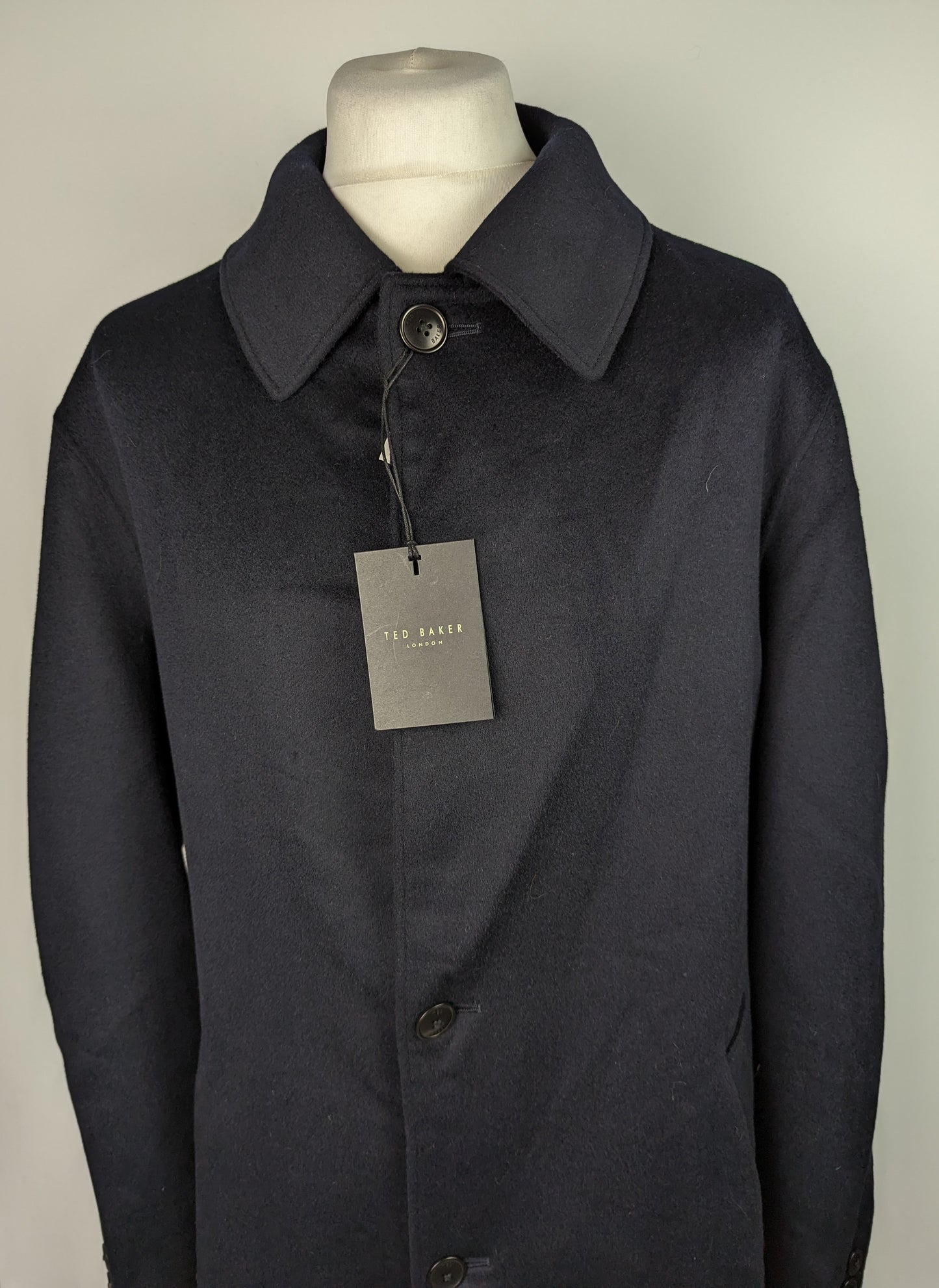 TED BAKER Men's Powpow Wool Blend Coat - Navy Blue