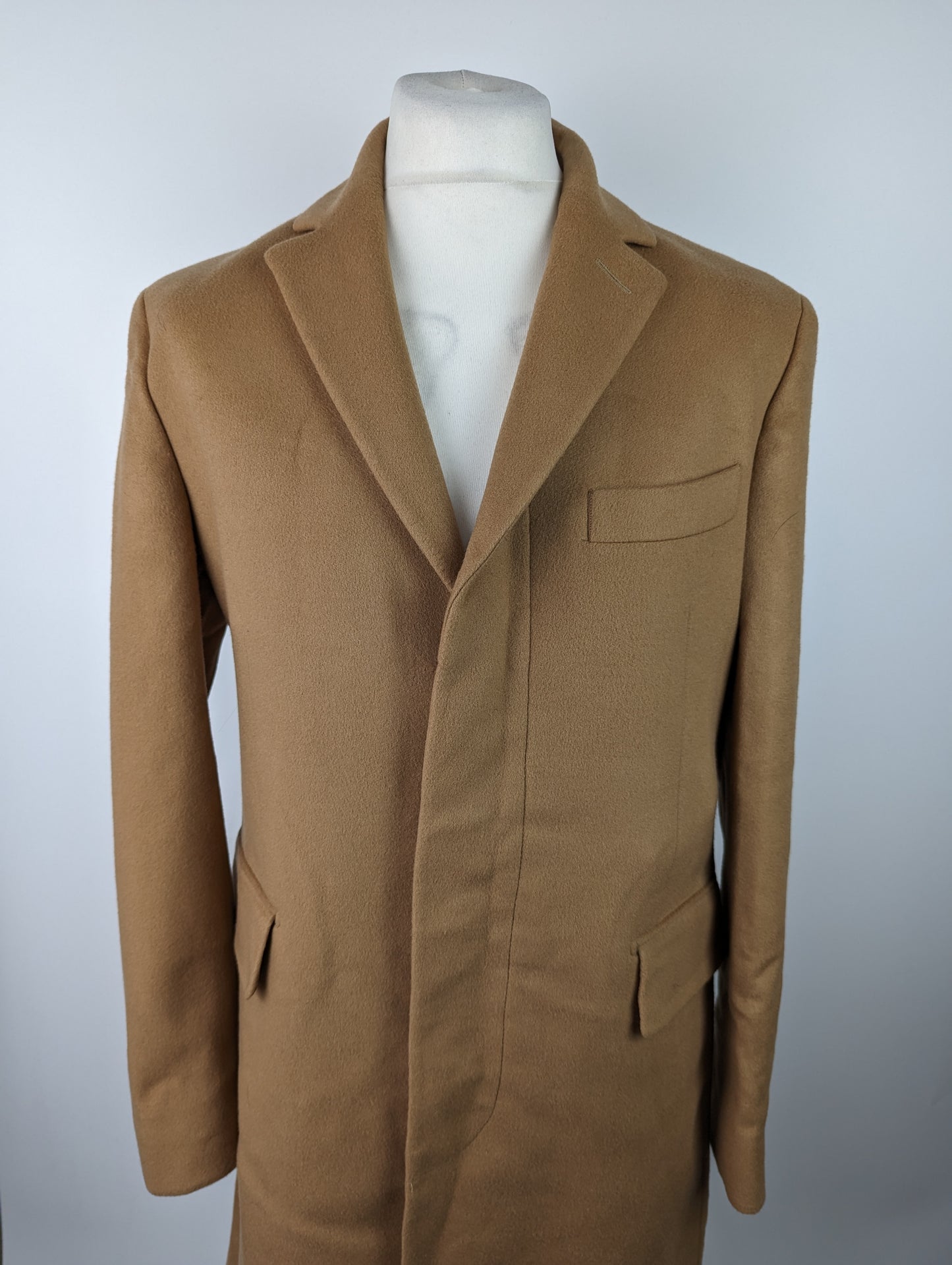 Chester Barrie Mens Overcoat -Tan Brown