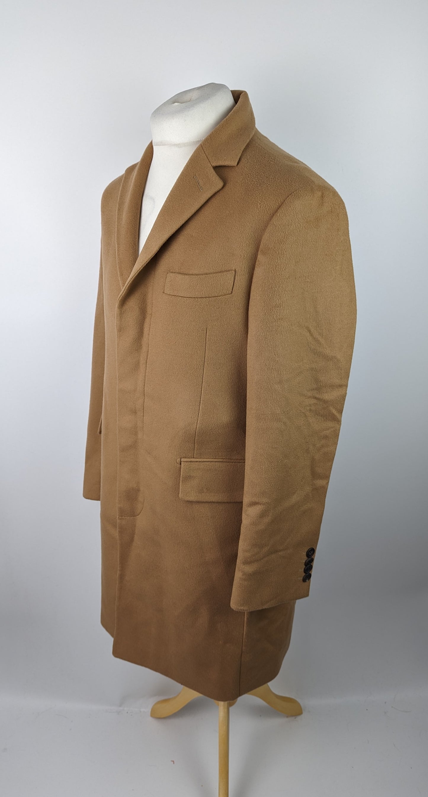 Chester Barrie Mens Overcoat -Tan Brown