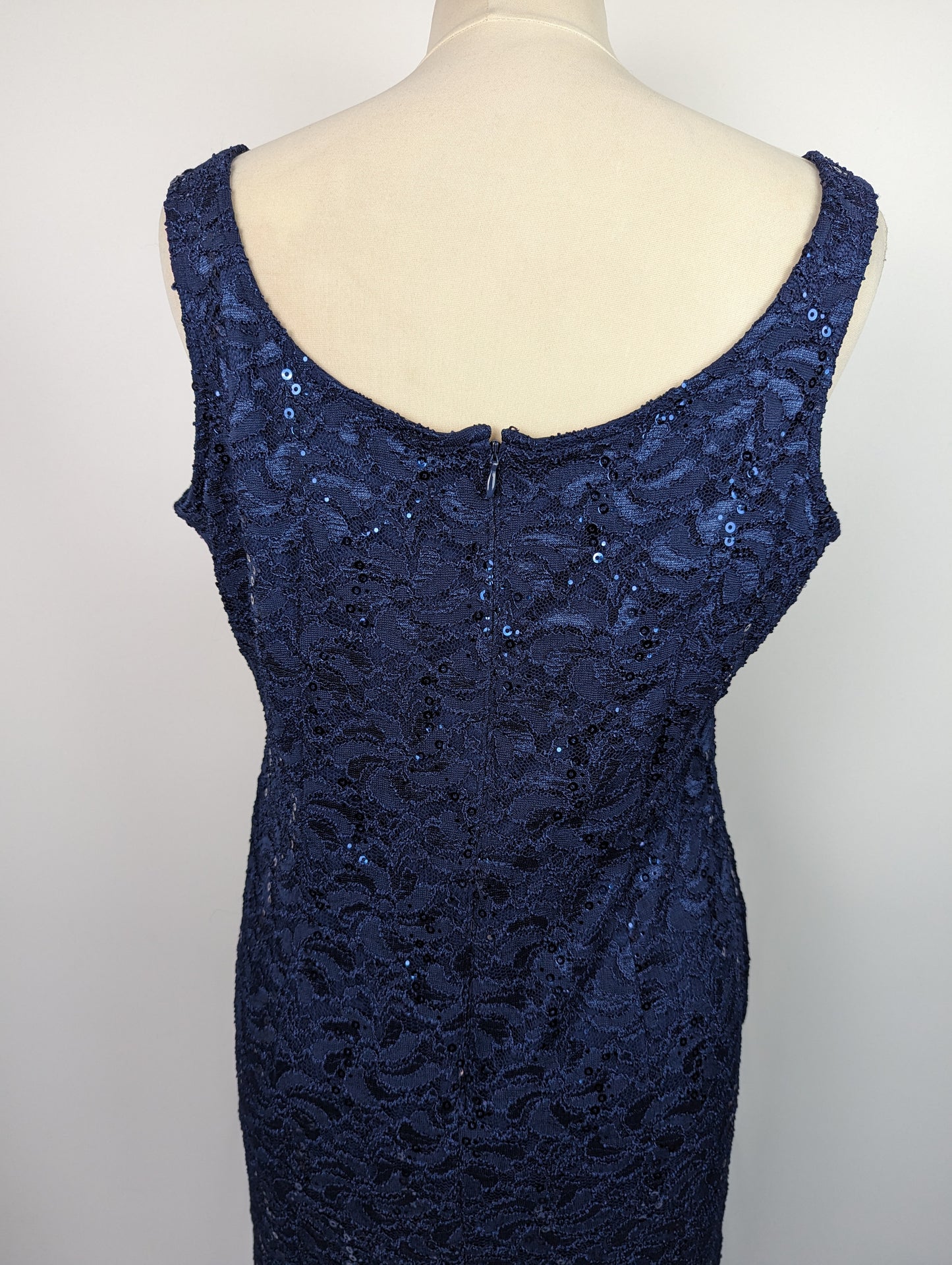 GINA BACCONI Kayla Lace Midi-Length Dress - Blue