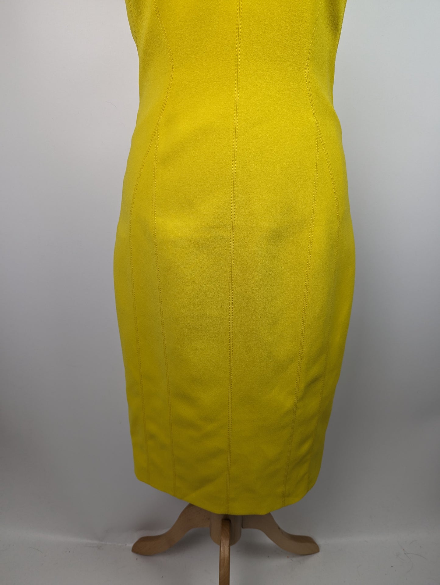 Karen Millen Womens V-Neck Pencil Dress - Yellow