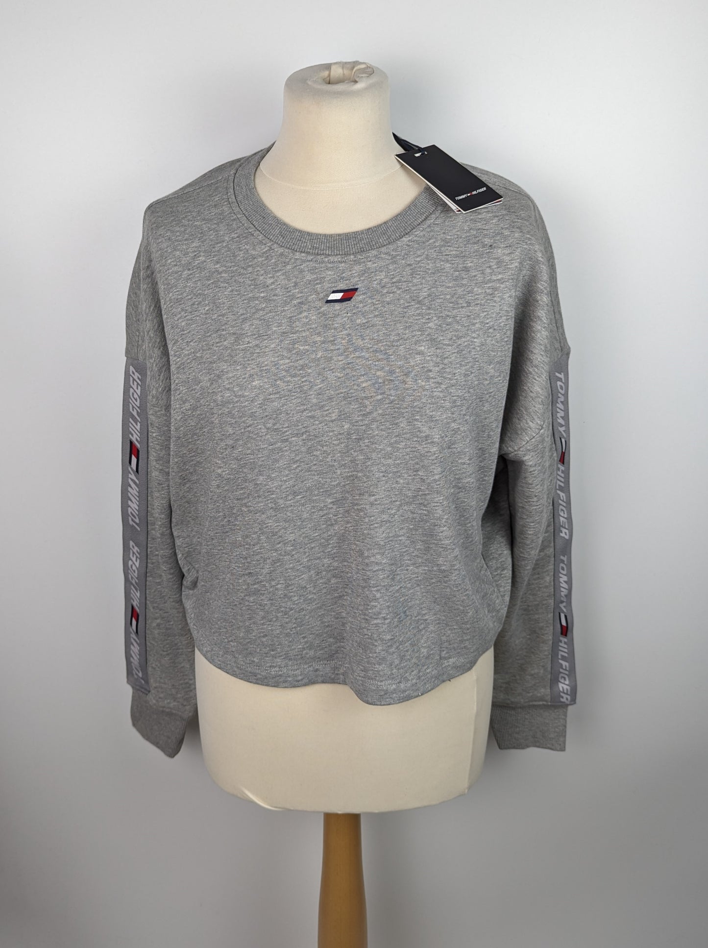 Tommy Hilfiger Womens Tape Crew Jumper - Grey