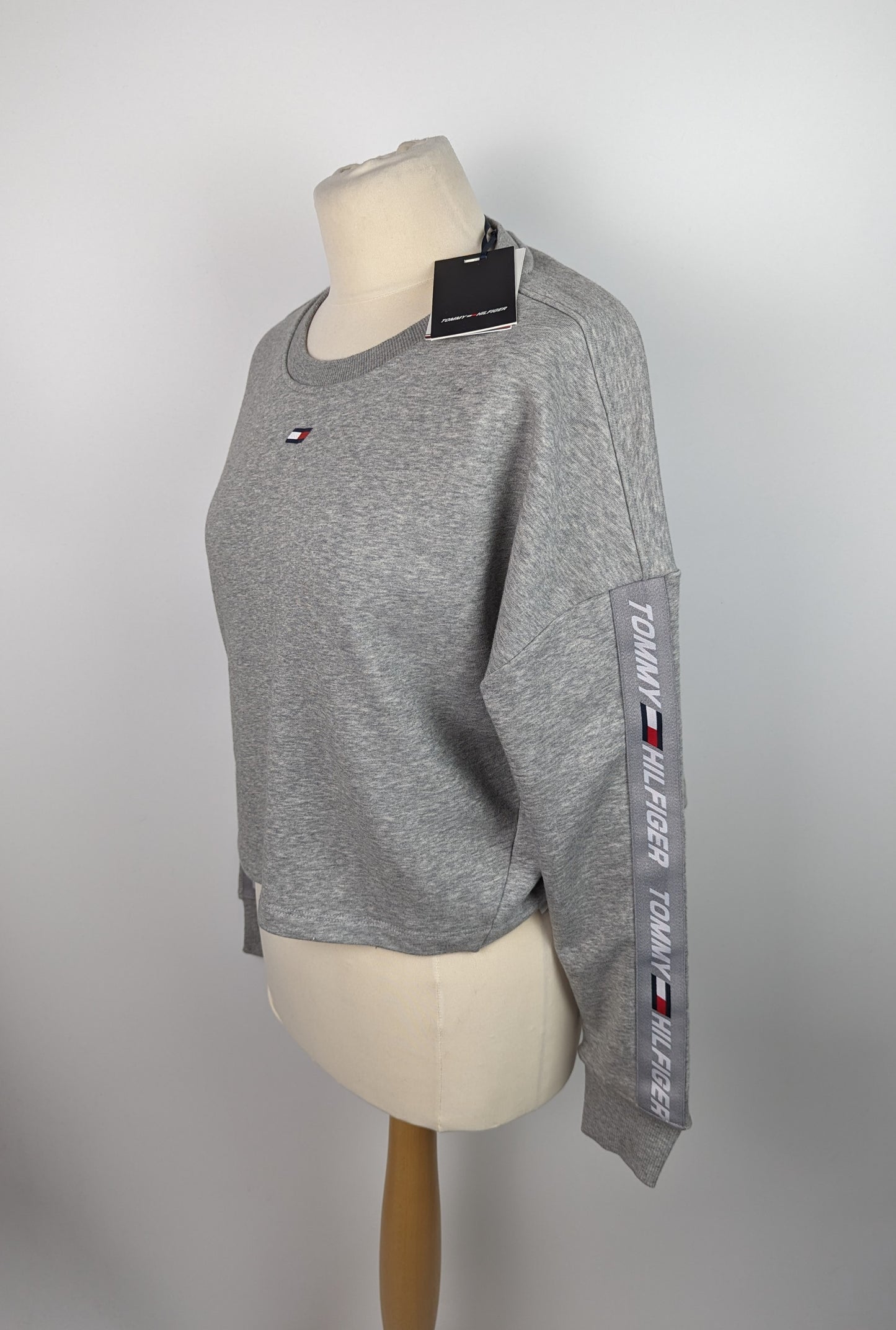 Tommy Hilfiger Womens Tape Crew Jumper - Grey