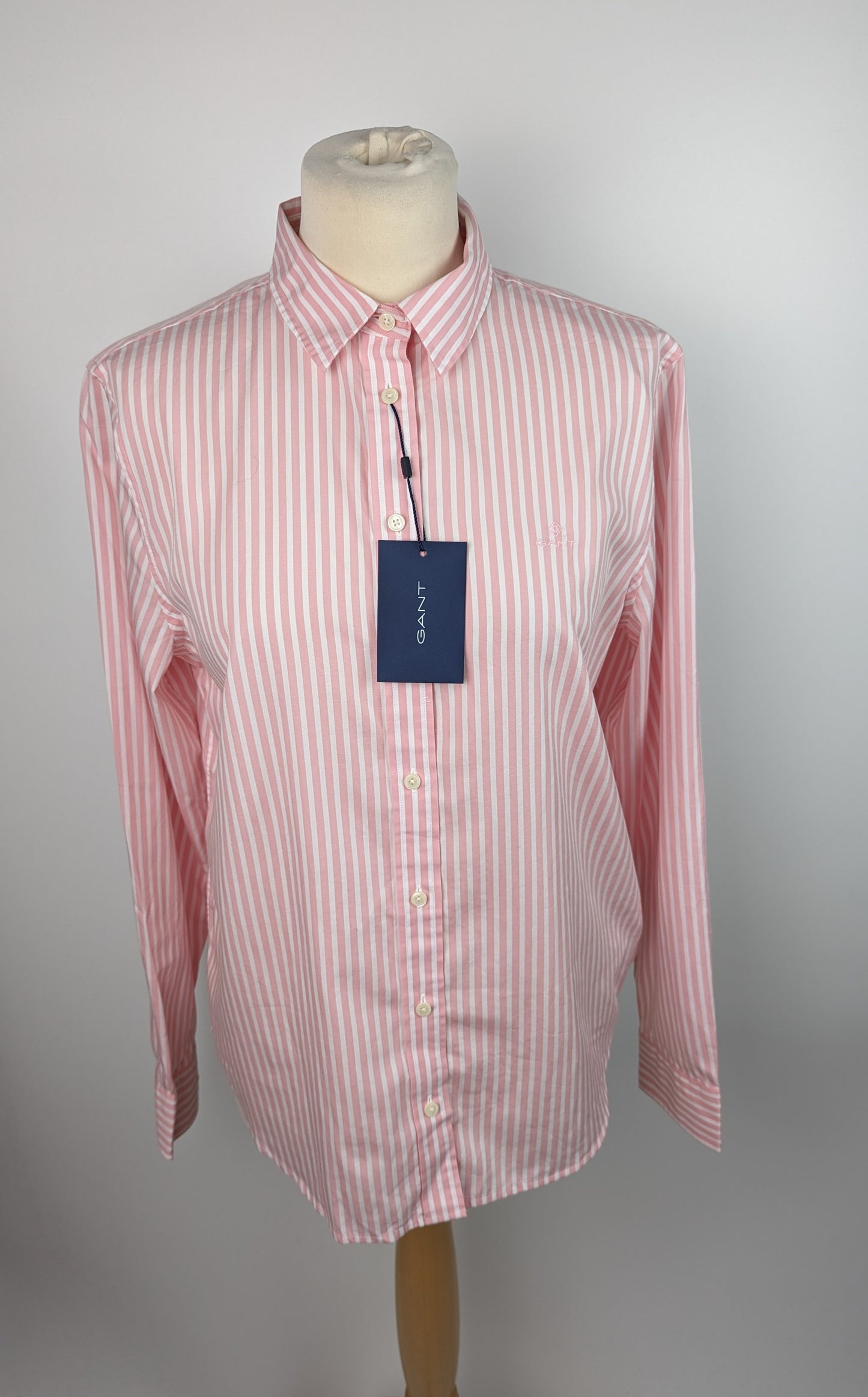 GANT Womens Regular Broadcloth Shirt - Pink / White