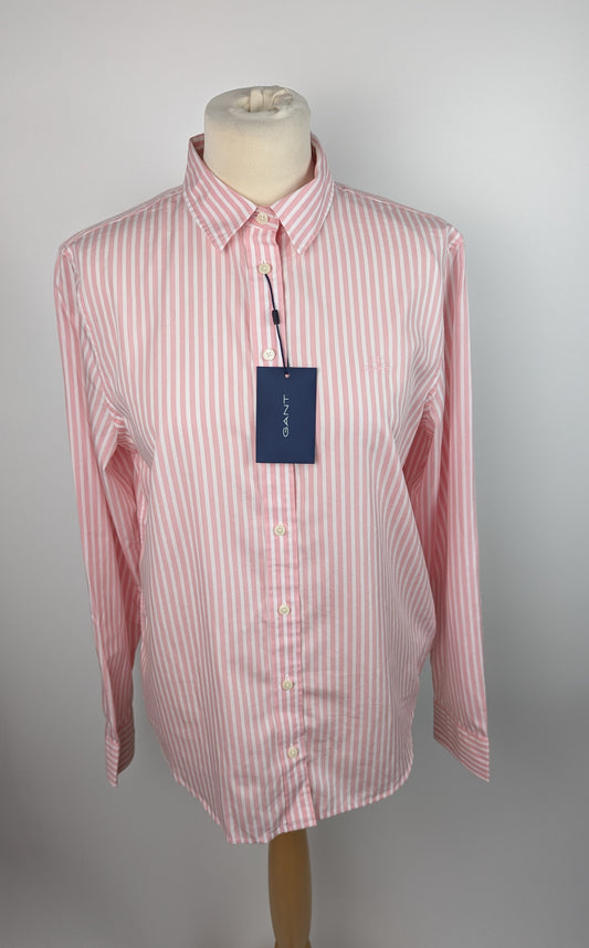 GANT Womens Regular Broadcloth Shirt - Pink / White