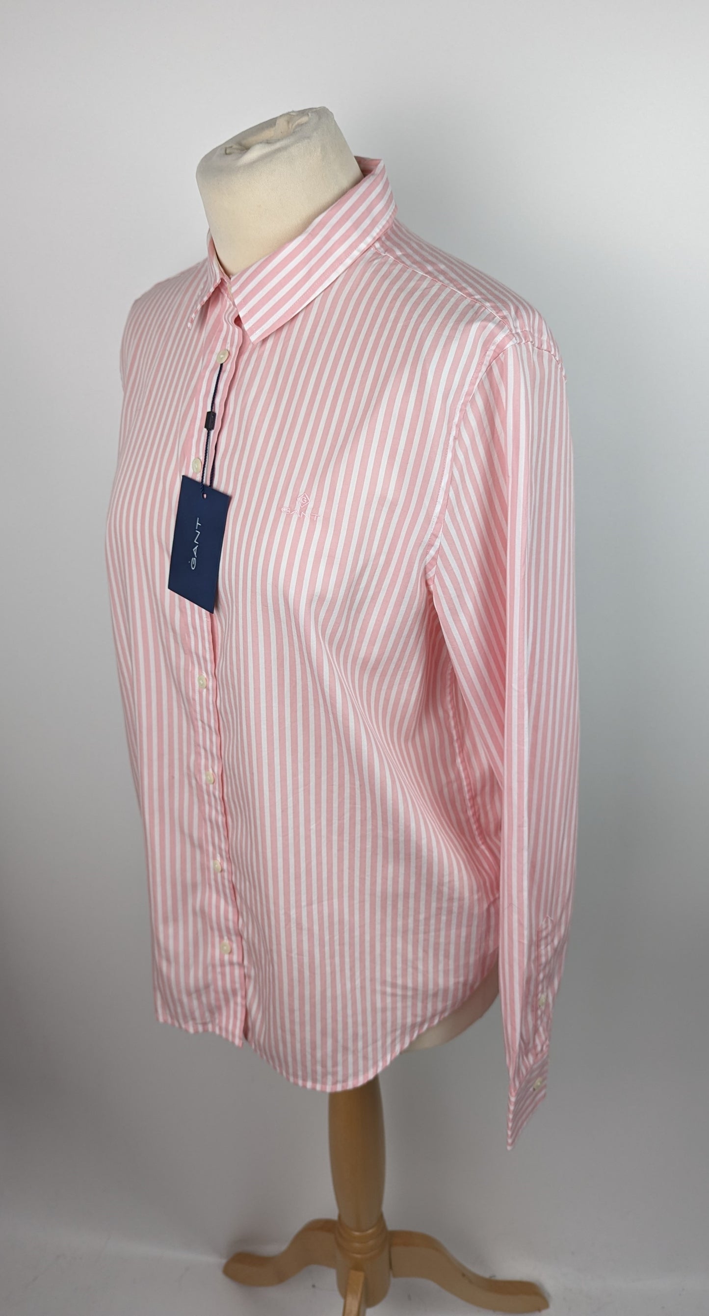 GANT Womens Regular Broadcloth Shirt - Pink / White