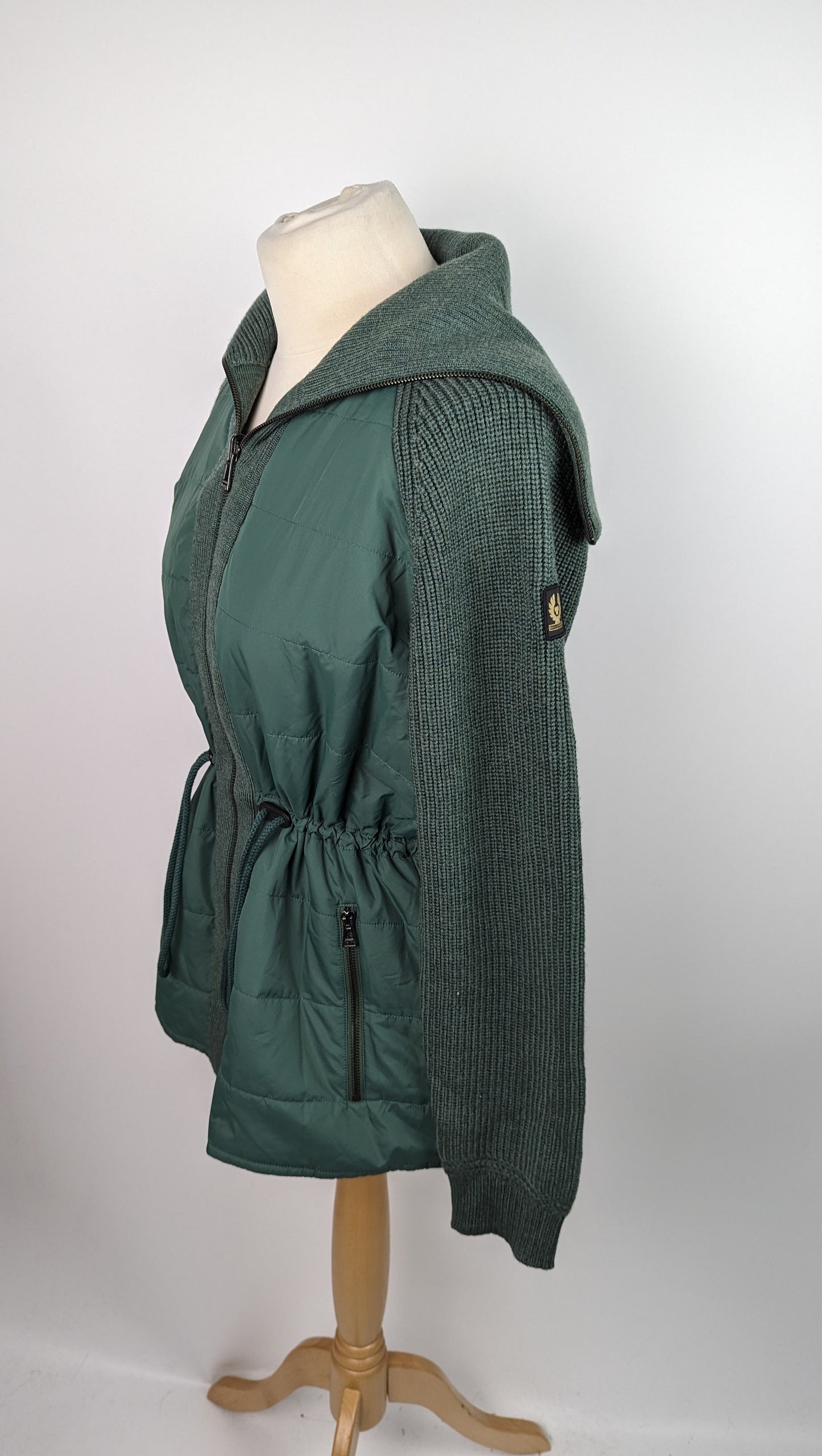 BELSTAFF Womens Path Zip Cardigan - Green