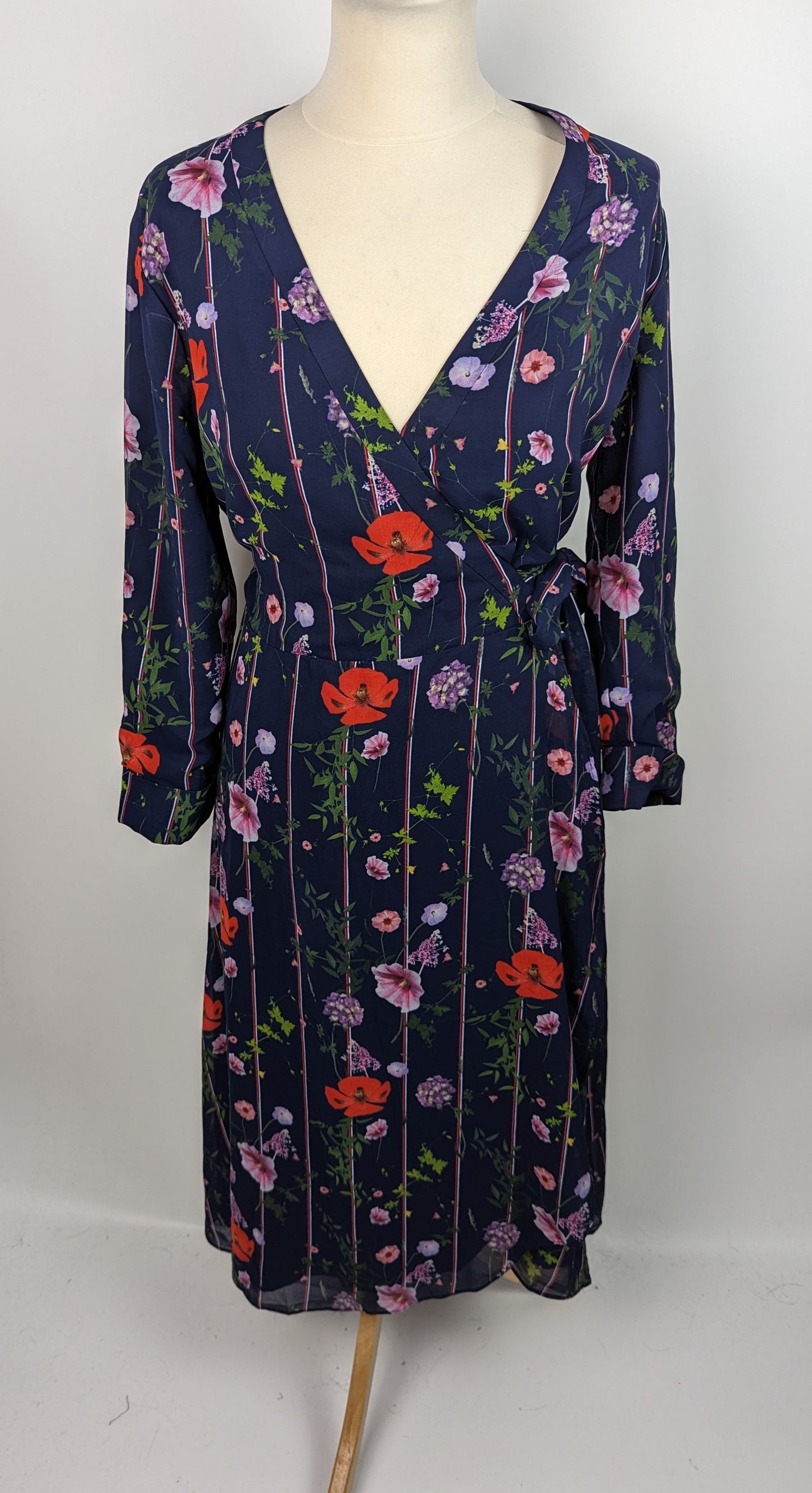 TED BAKER Elowisa Hedgerow Wrap Dress - Dark Blue