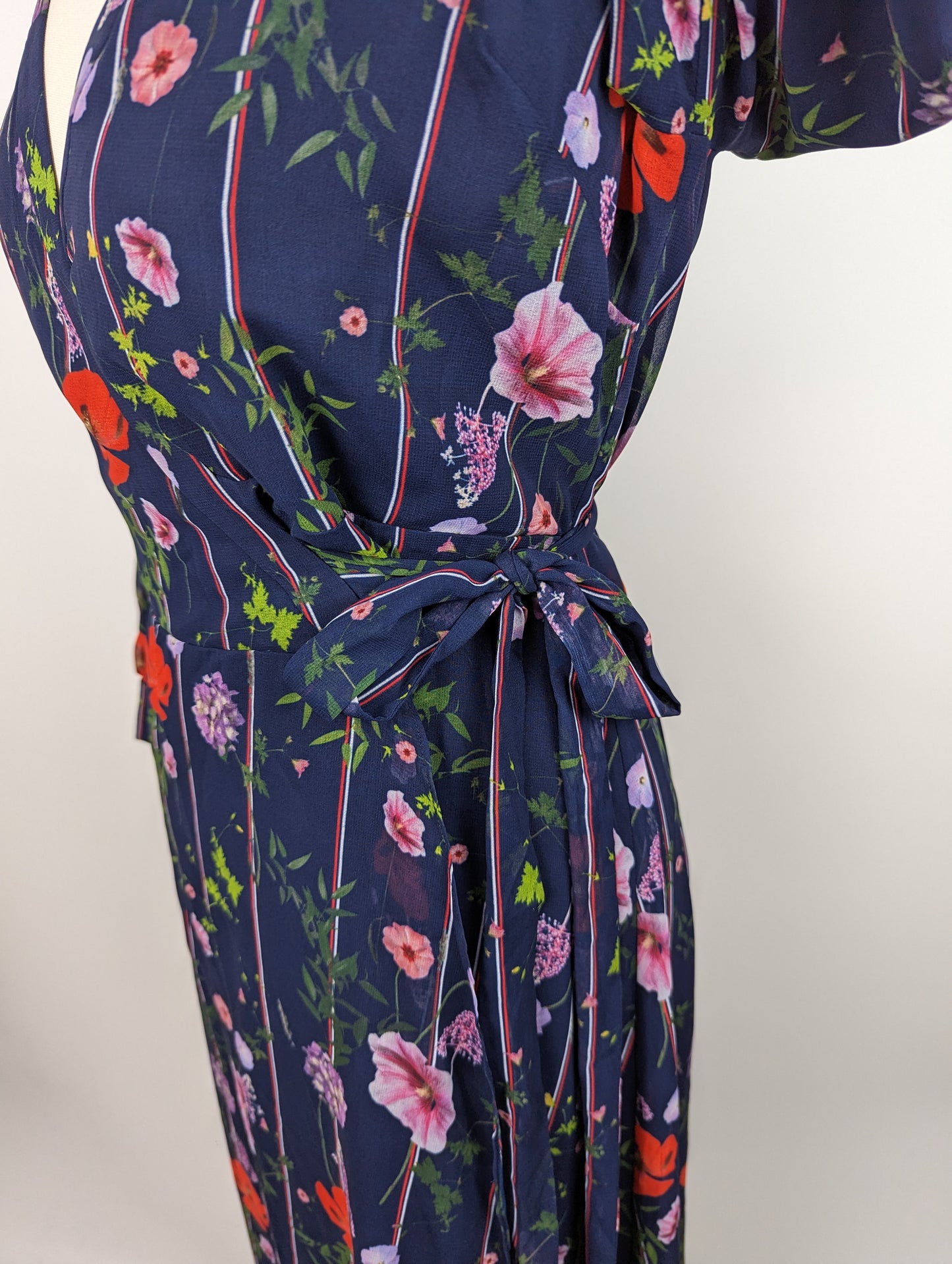 TED BAKER Elowisa Hedgerow Wrap Dress - Dark Blue